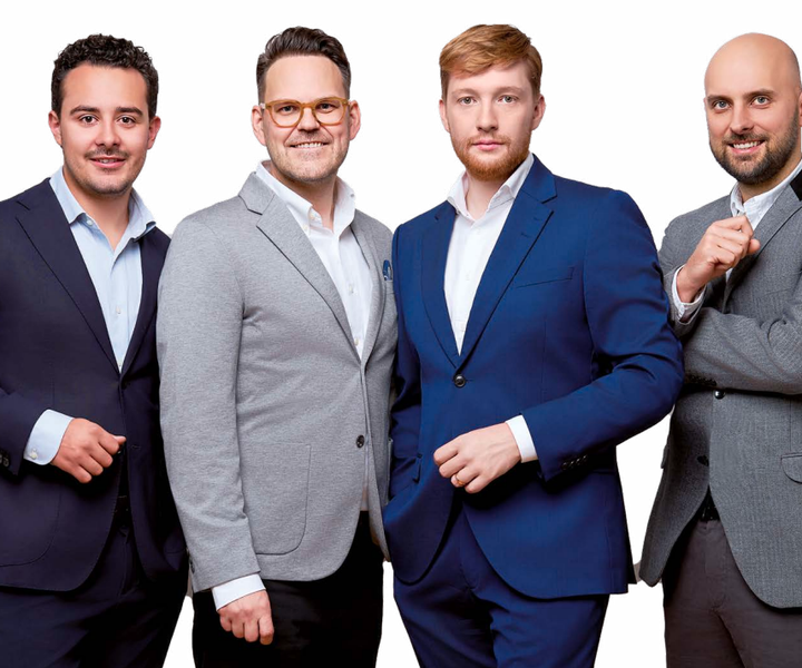 The Peak & Peak partners  (from left): Michal Danilkyk, Raphael Ney, Samuli Rah kola and Florian Weimann