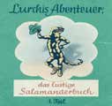 Illustration of a salamander in a hat with German text
