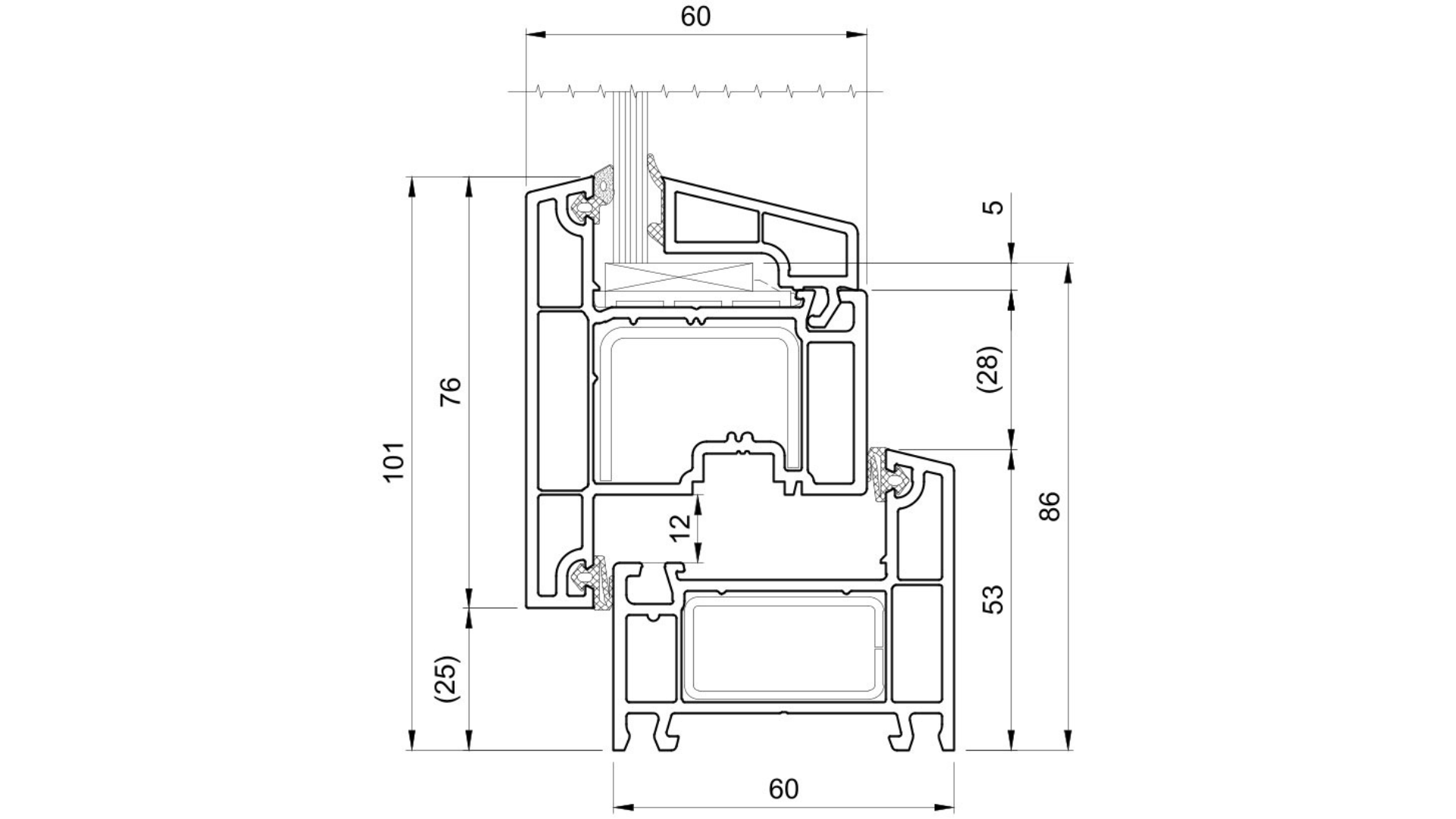 Diagram showing the dimensions of a sliding door system, including measurements for height, width, and various components.