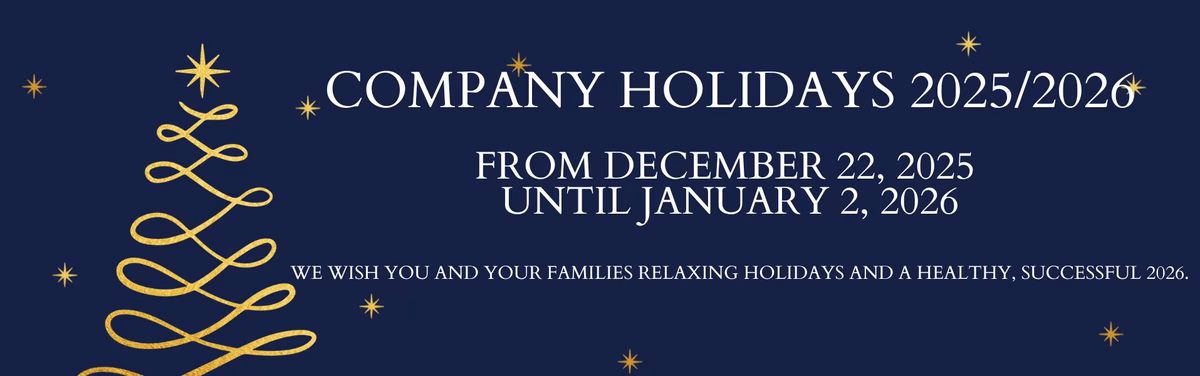 Betriebsruhe 2025 englisch