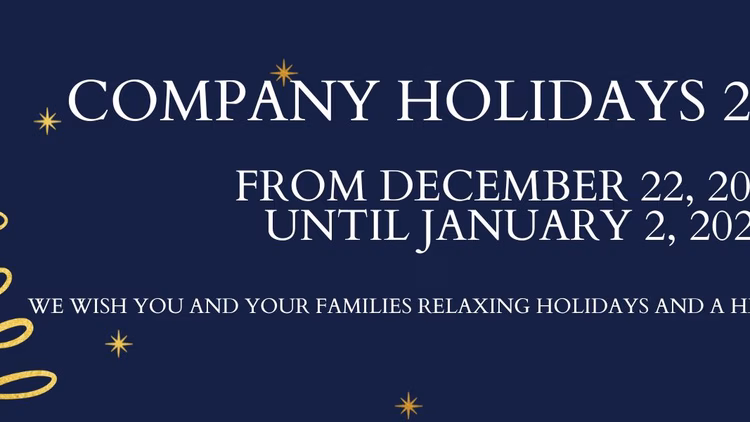 Betriebsruhe 2025 englisch