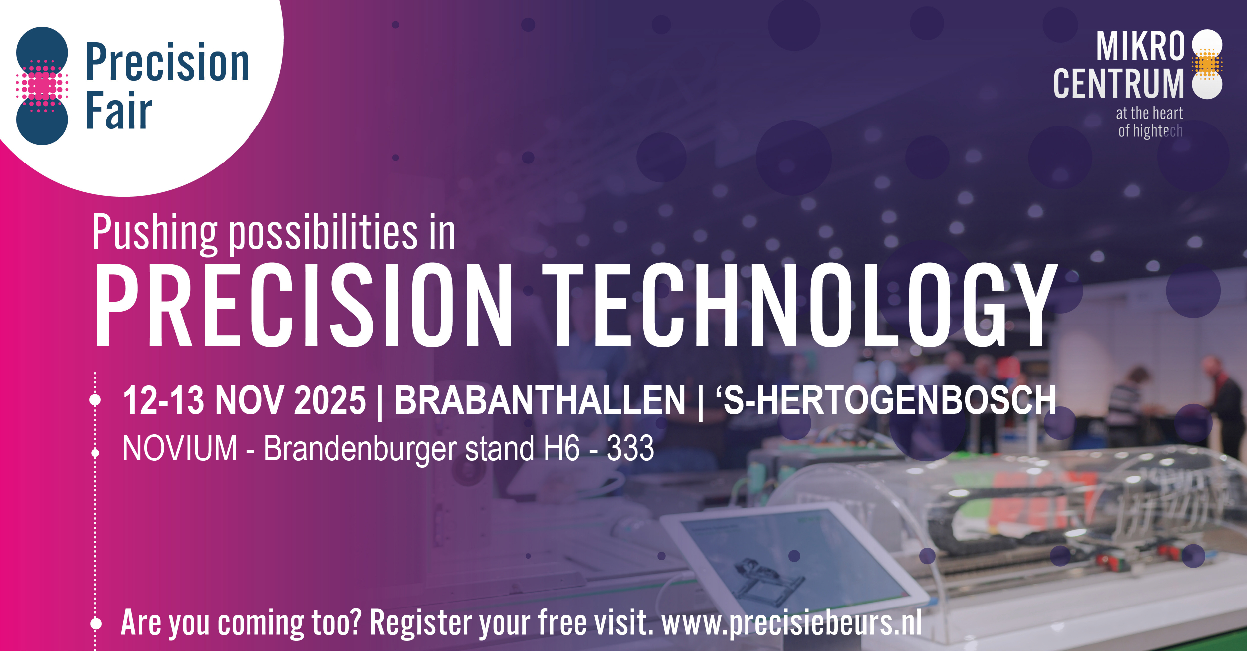 Brandenburger Isoliertechnik und Novium Composites B.V. auch dieses Jahr wieder auf der „Precision Fair“ in ‘s-Hertogenbosch Logo Precision Technology