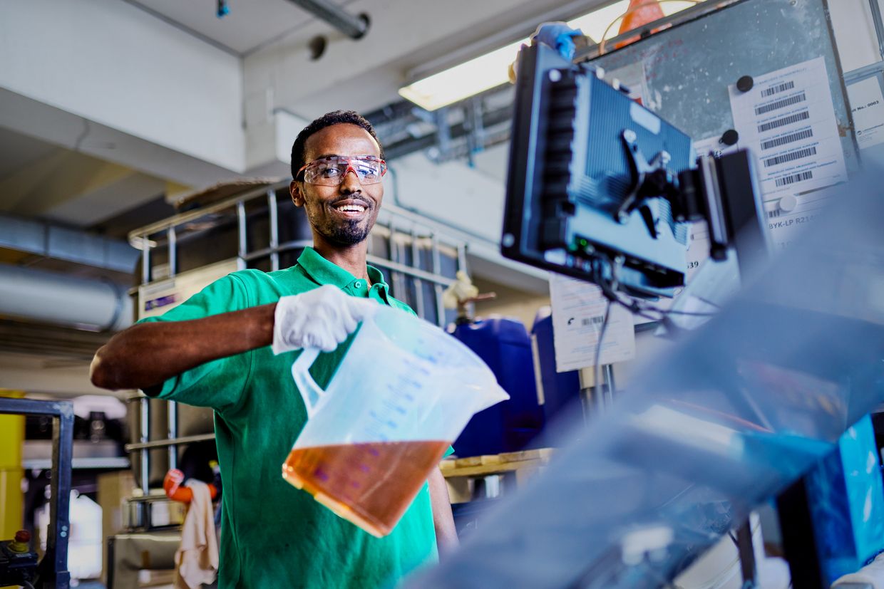 Mitarbeiter Tränkanlage Mitarbeiter Tränkanlage