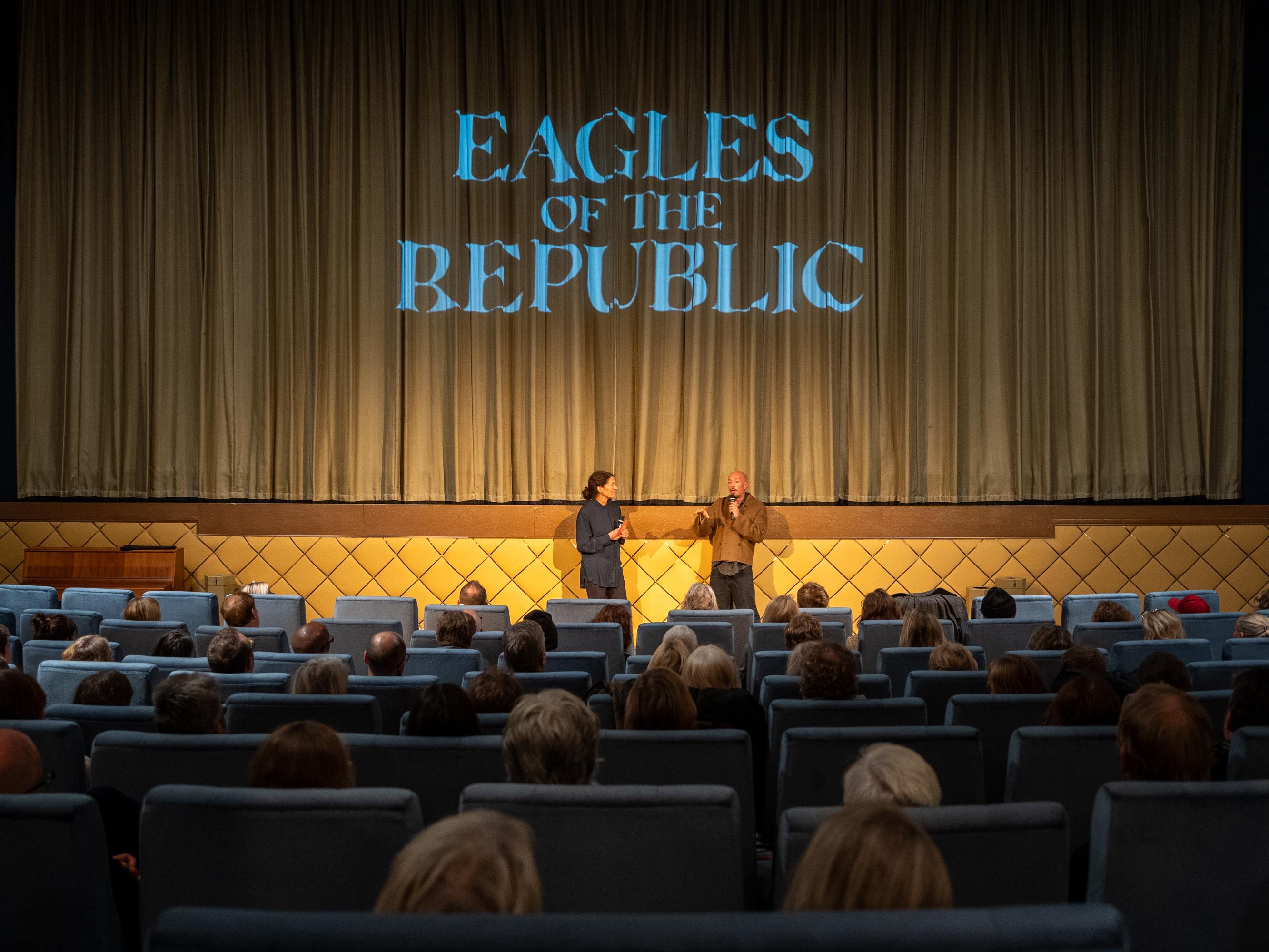 Kristina Börjeson, produktionschef på Film i Väst och Tarik Saleh, regissör