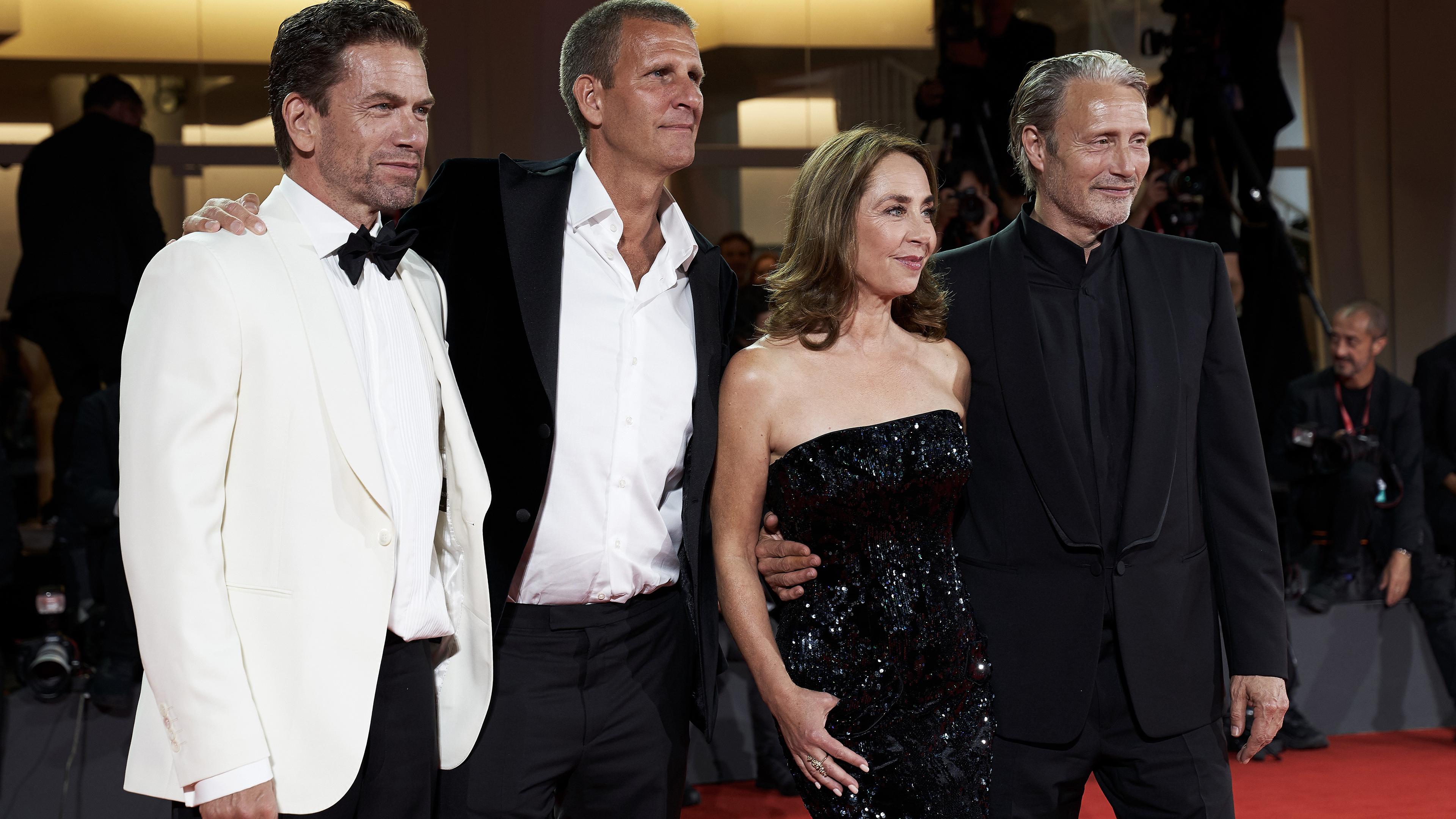 Nikolaj Lie Kaas, Anders Thomas Jensen, Sofie Gråbøl & Mads Mikkelsen. Photo: Leslie Holm