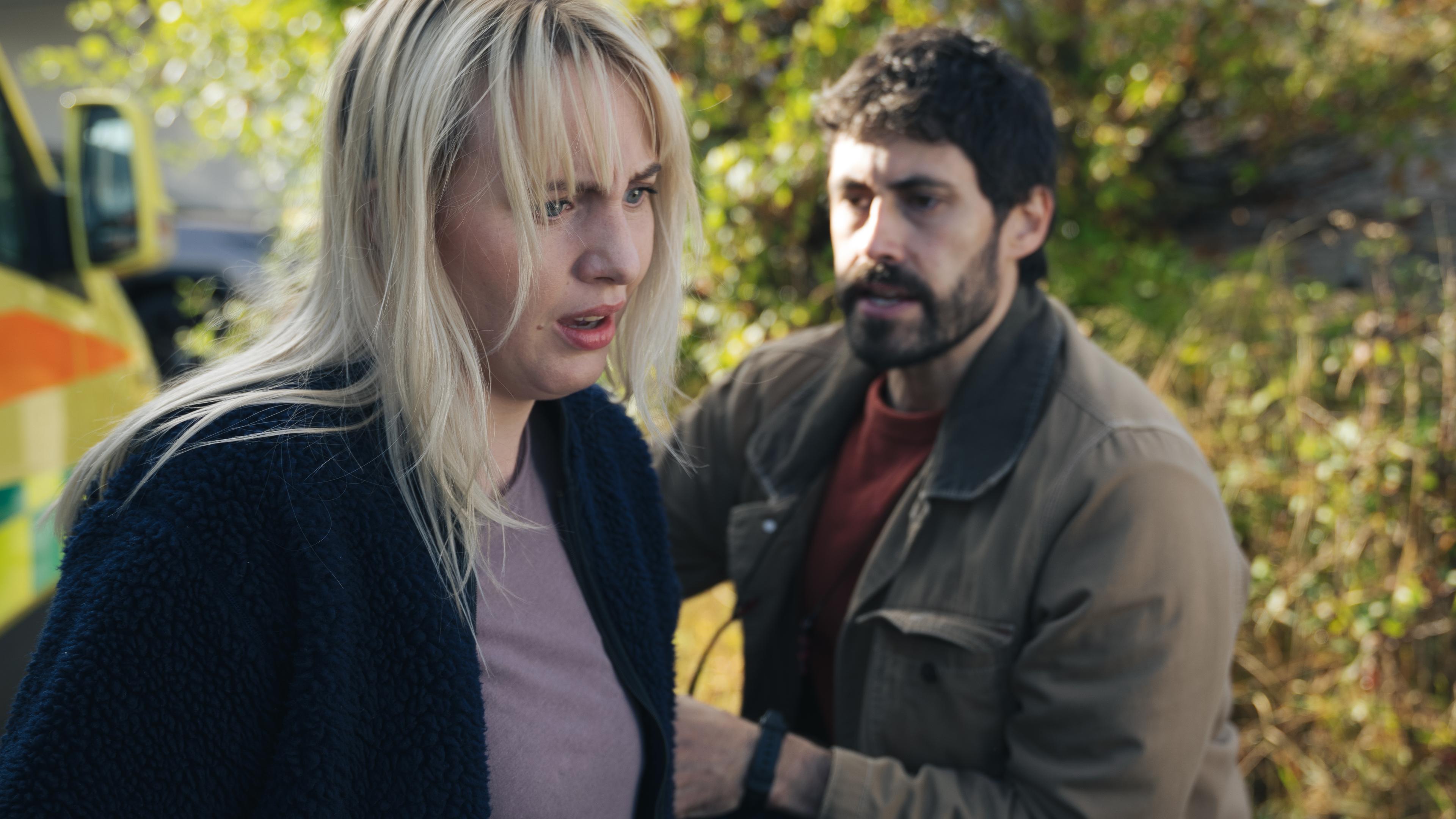 Gina-Lee Fahlén Ronander & Filip Aladdin i Fjällbacka: Skulden. Foto: Anders Nicander/SVT