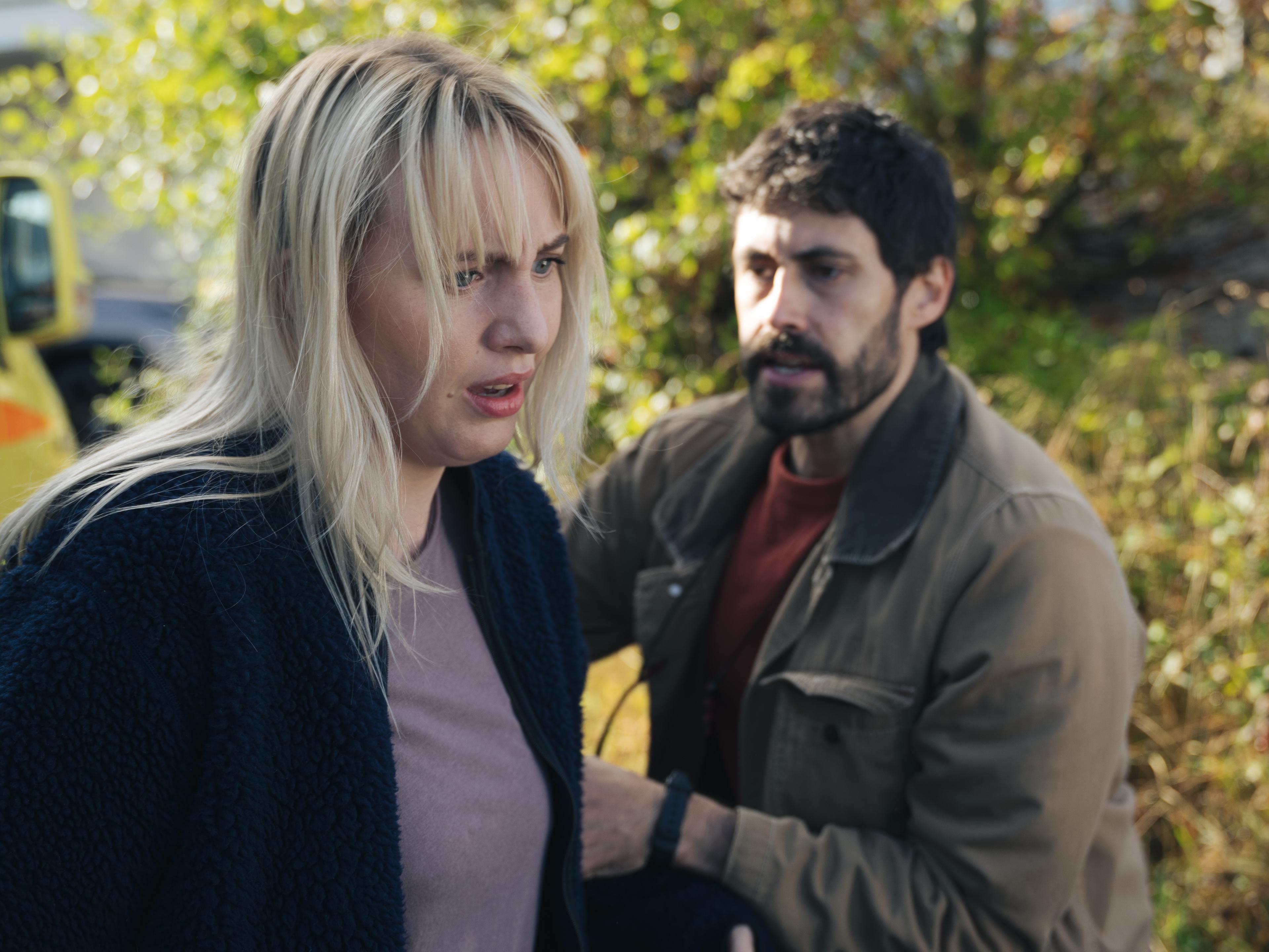Gina-Lee Fahlén Ronander & Filip Aladdin i Fjällbacka: Skulden. Foto: Anders Nicander/SVT