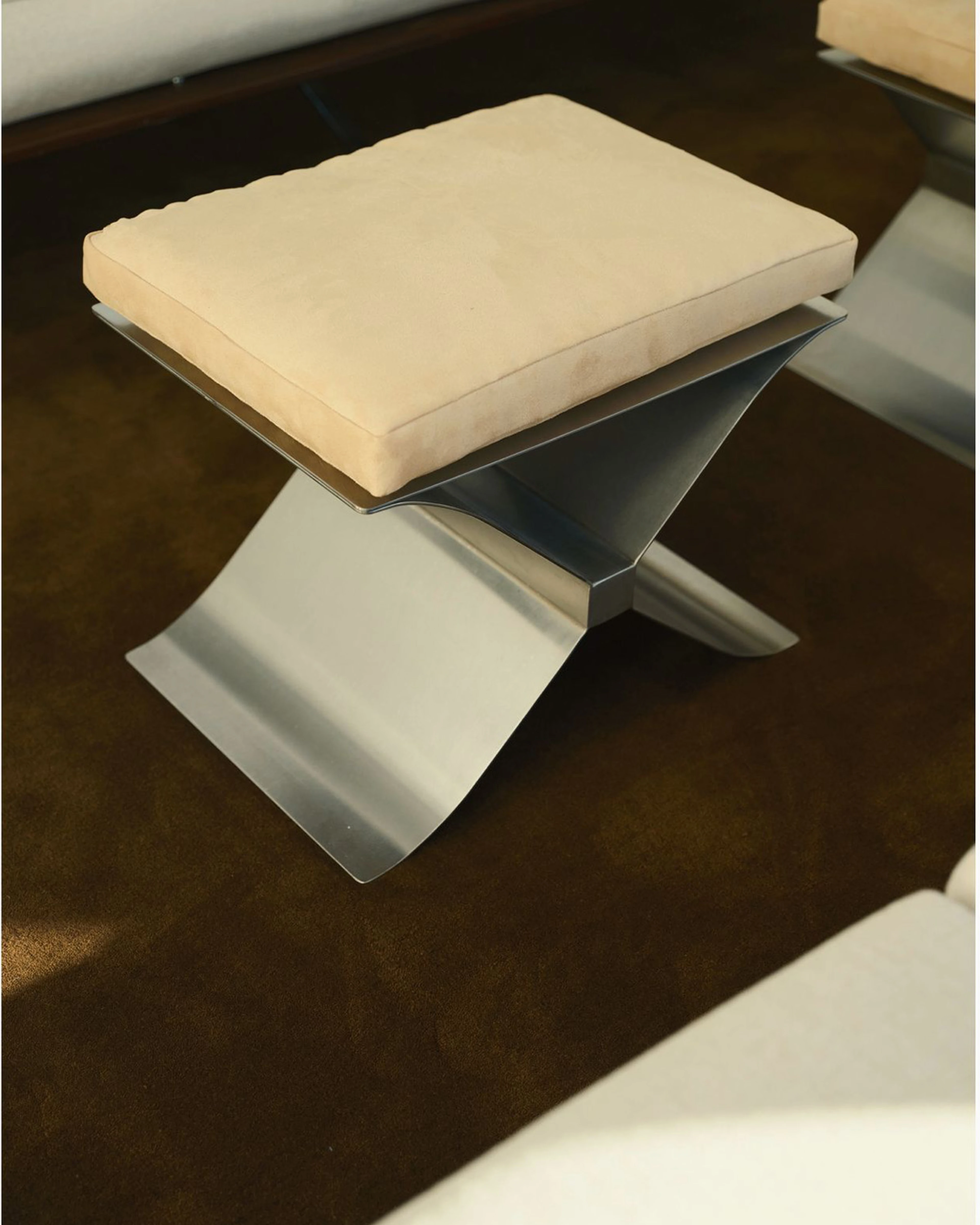 Pair of Stainless Steel Stools  - 6