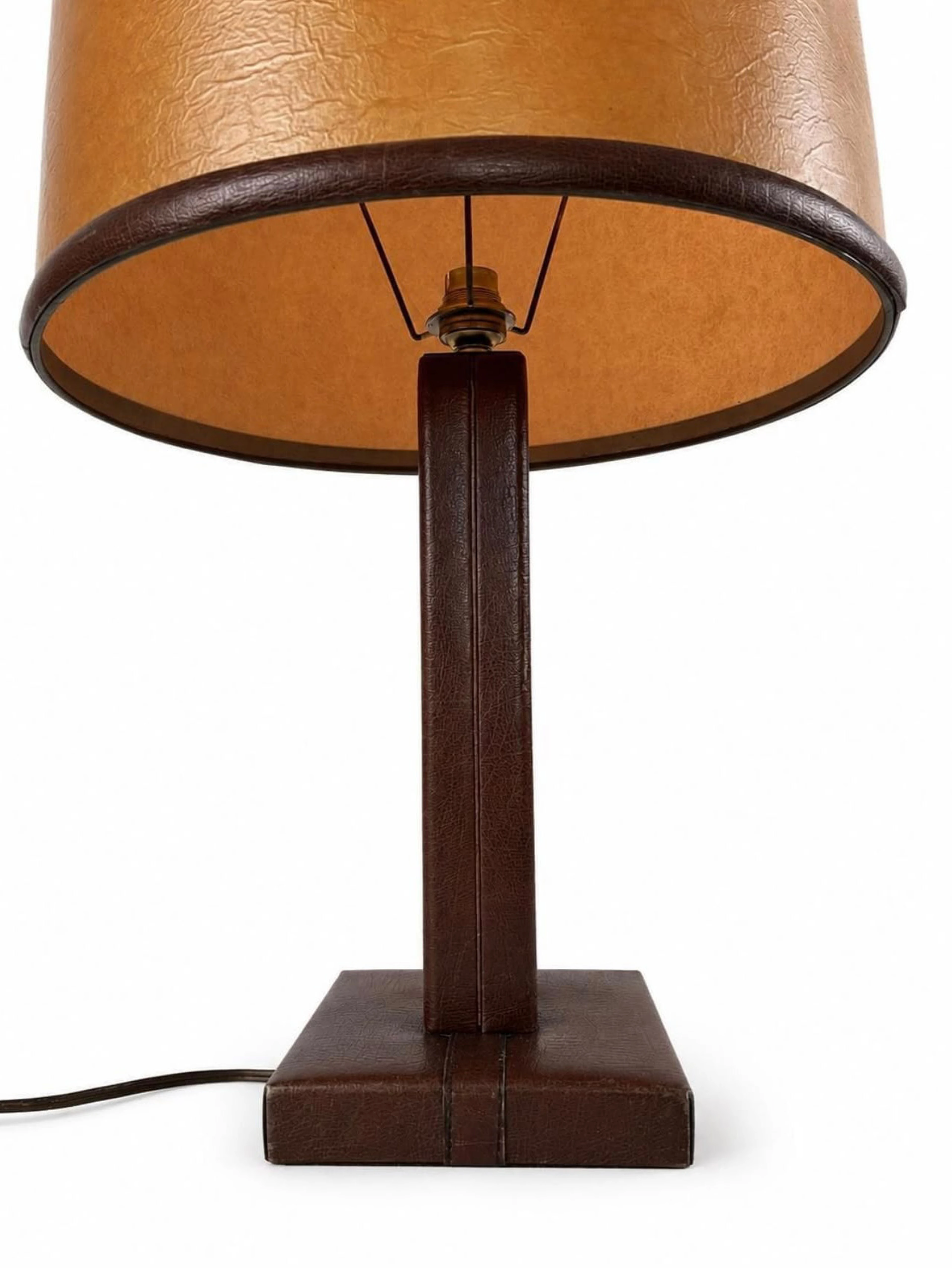 Large Leather Table Lamp - 2