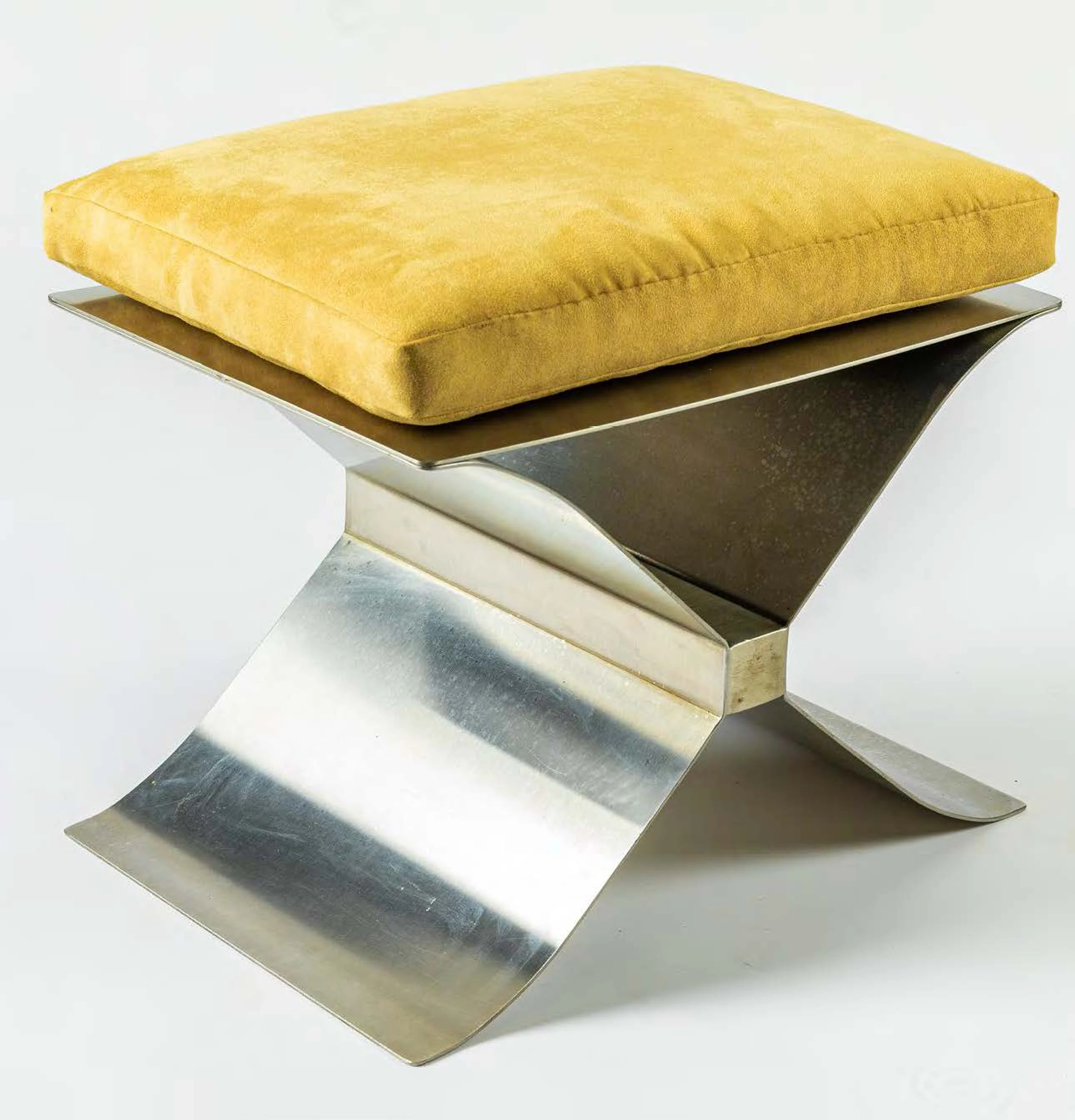 Pair of Stainless Steel Stools  - 3