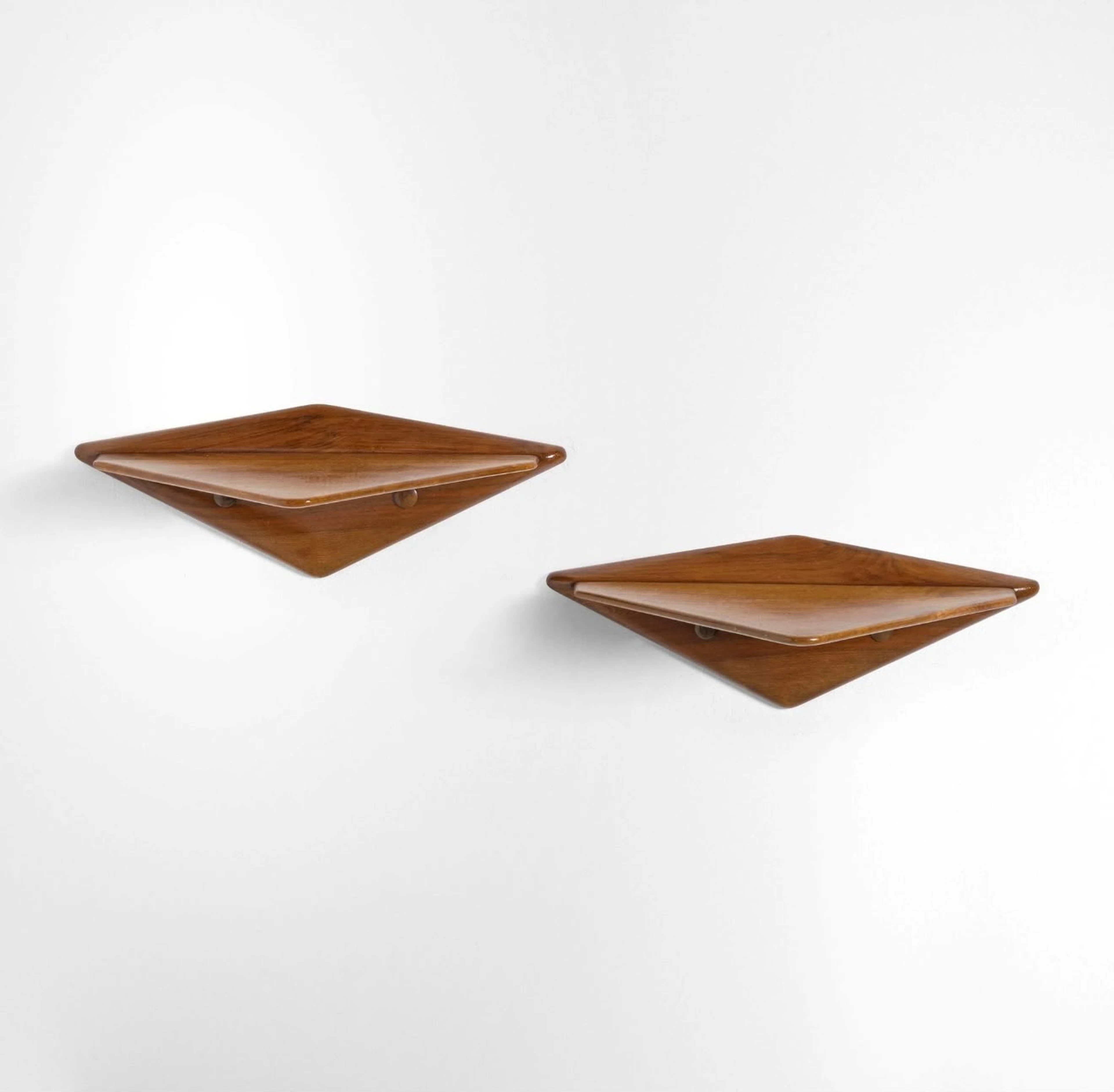 Two wall-mounted bedside tables