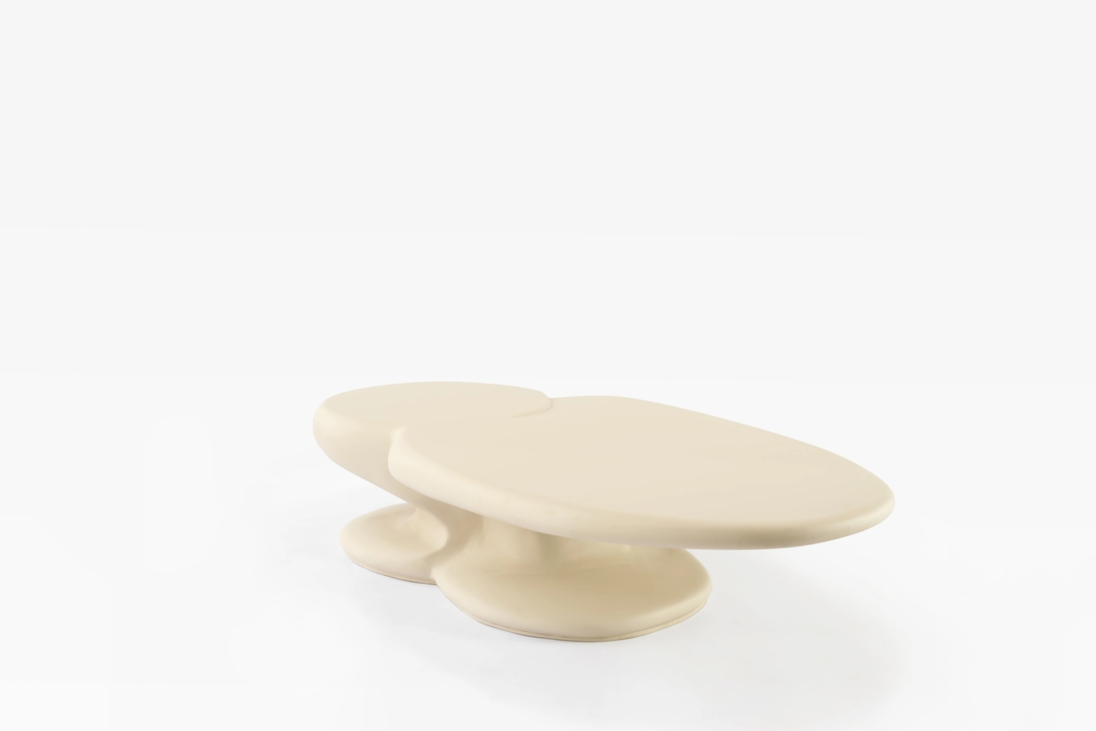 Erosion Coffee Table in Plaster Hemp - 4