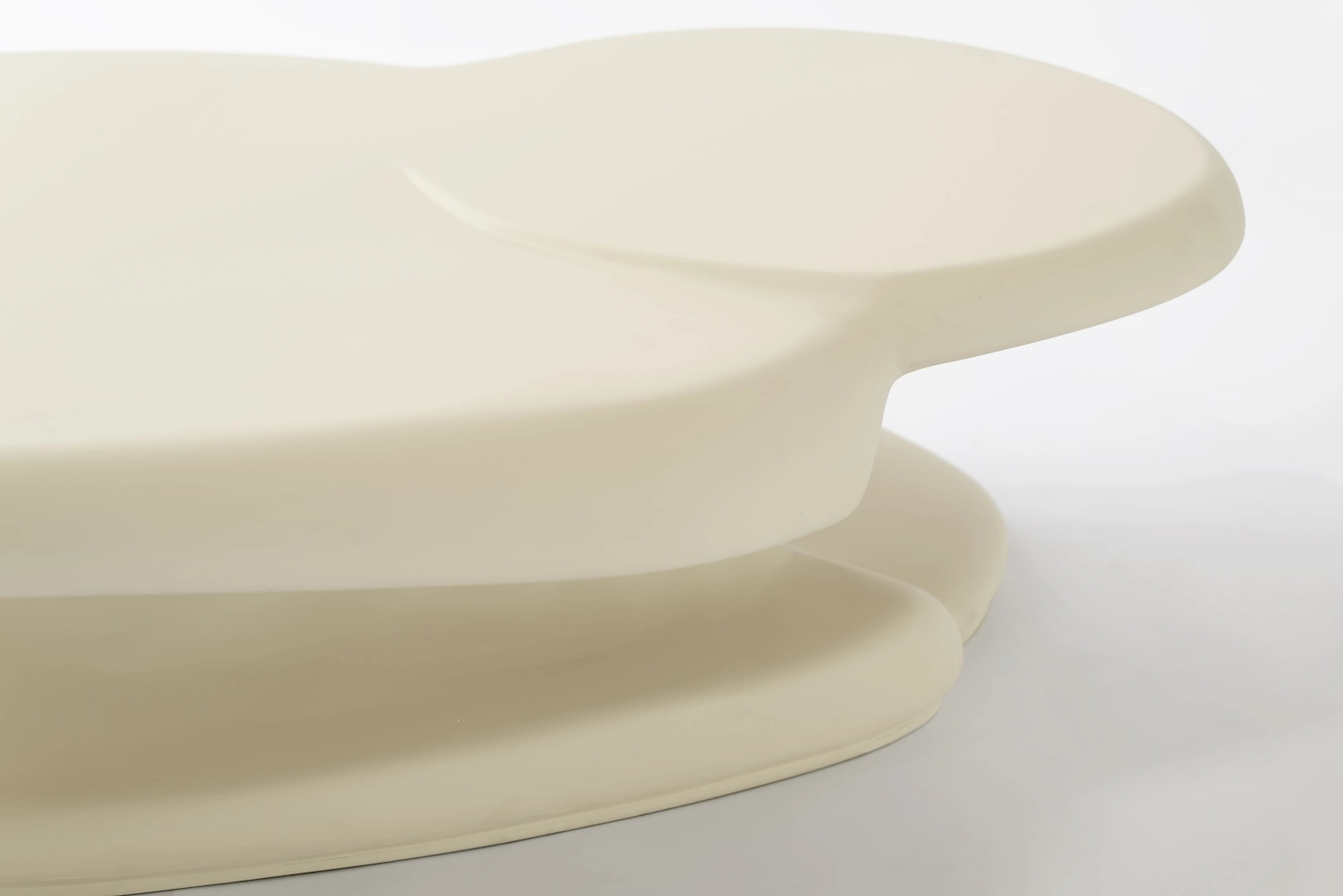 Erosion Coffee Table in Plaster Hemp - 3