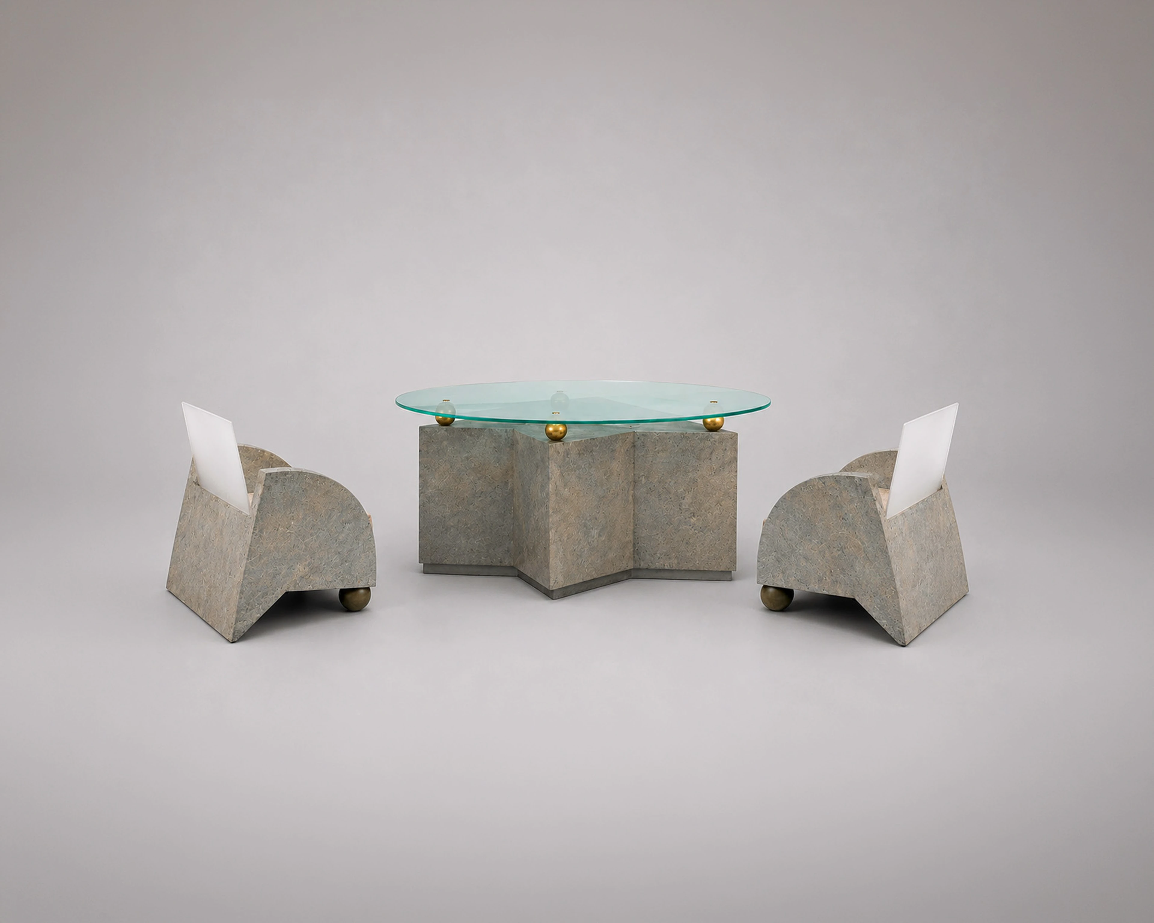 Desk and Its Armchairs