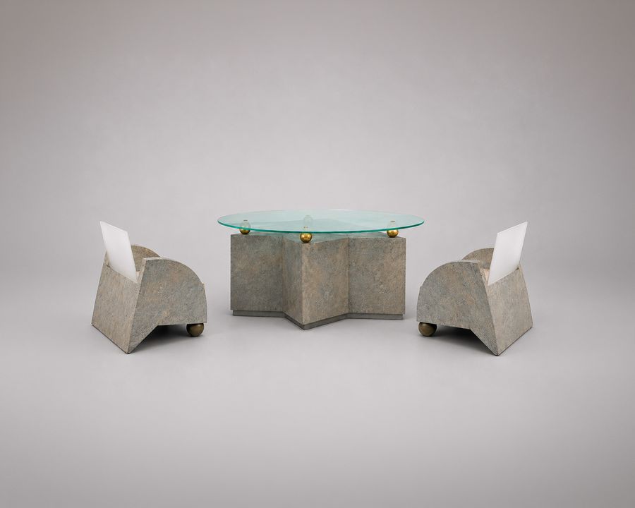 Desk and Its Armchairs