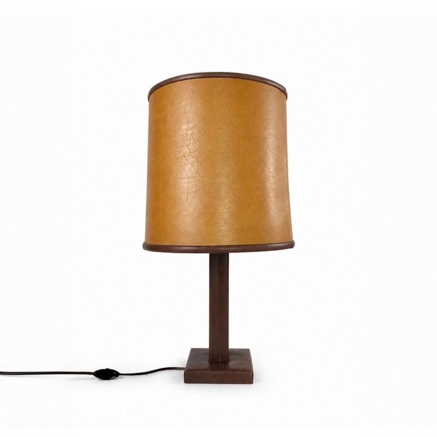 Large Leather Table Lamp