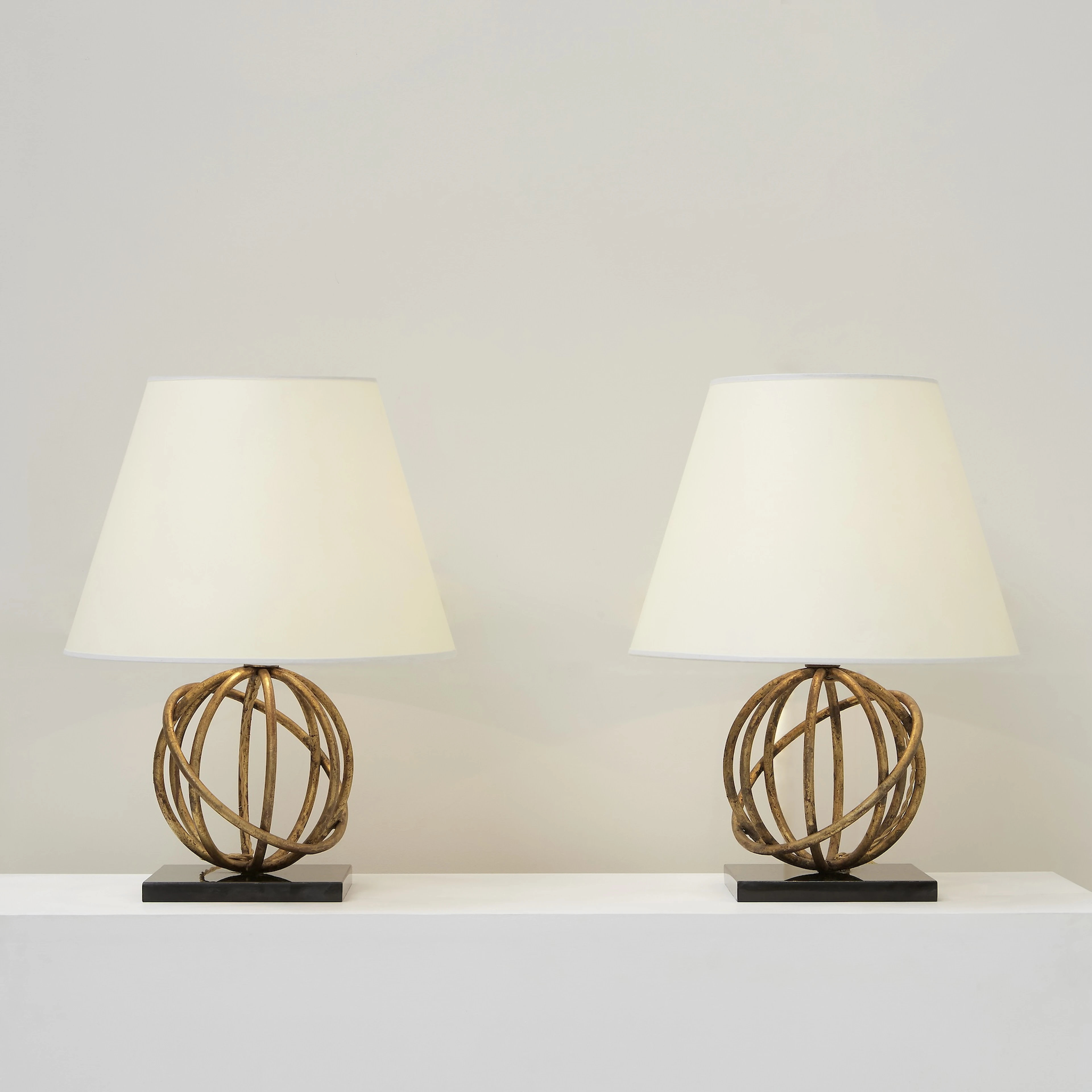 Pair of Sphere Table Lamps