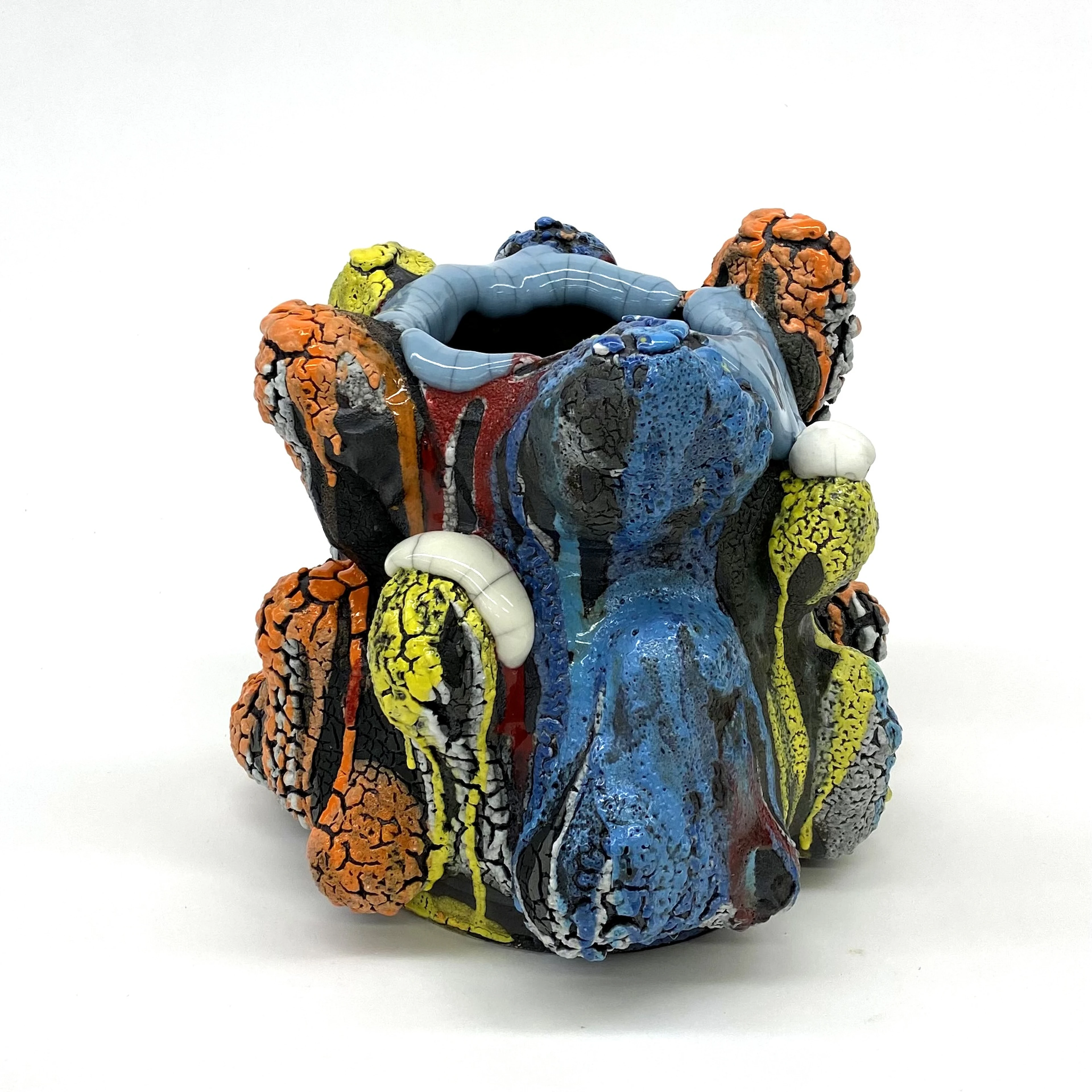 Cave Vessel: Yellow/Blue/Orange - 7