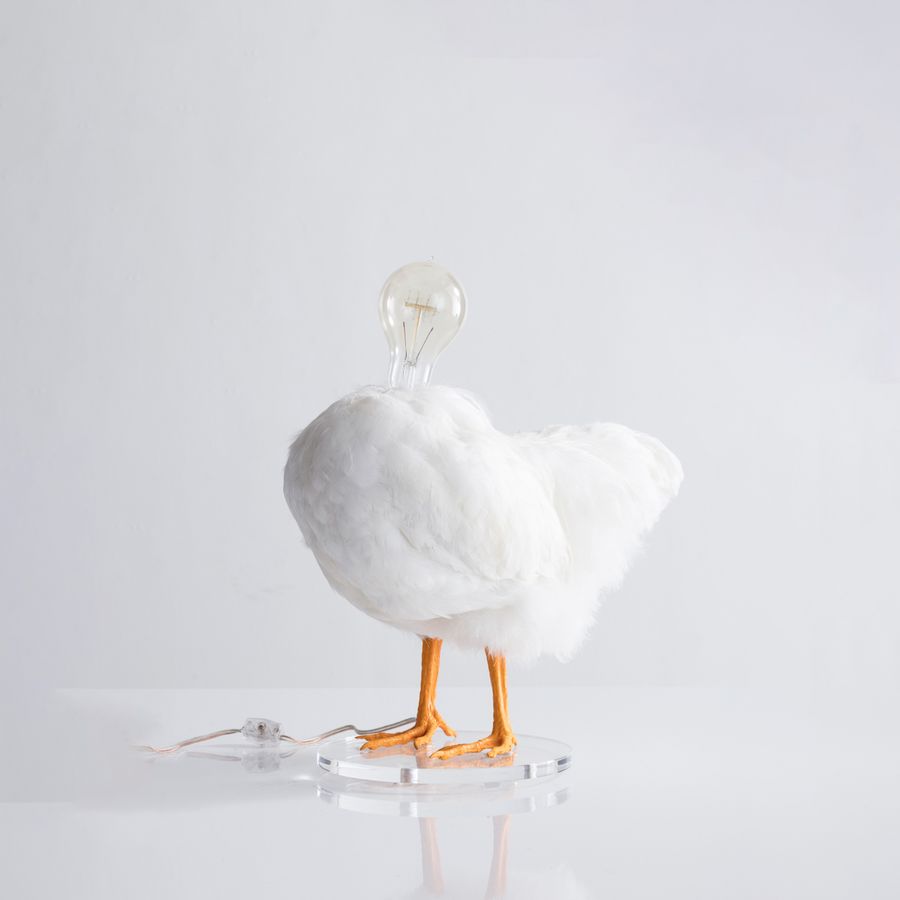 Sculptural Chicken Lamp