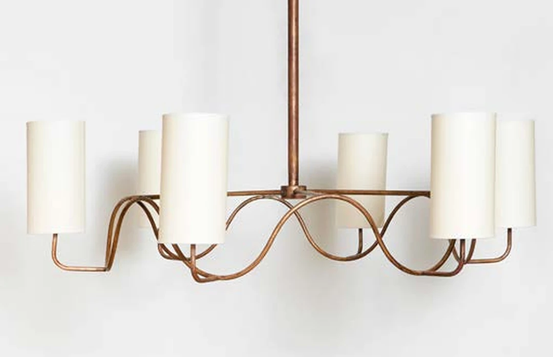"Ondulation" Six-Light Chandelier - 2