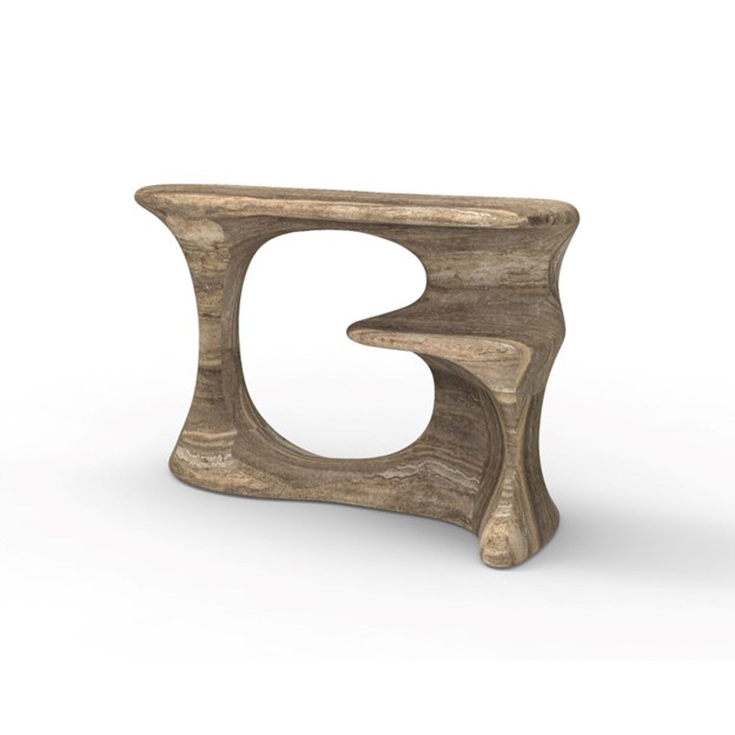 Erosion Console in Travertin