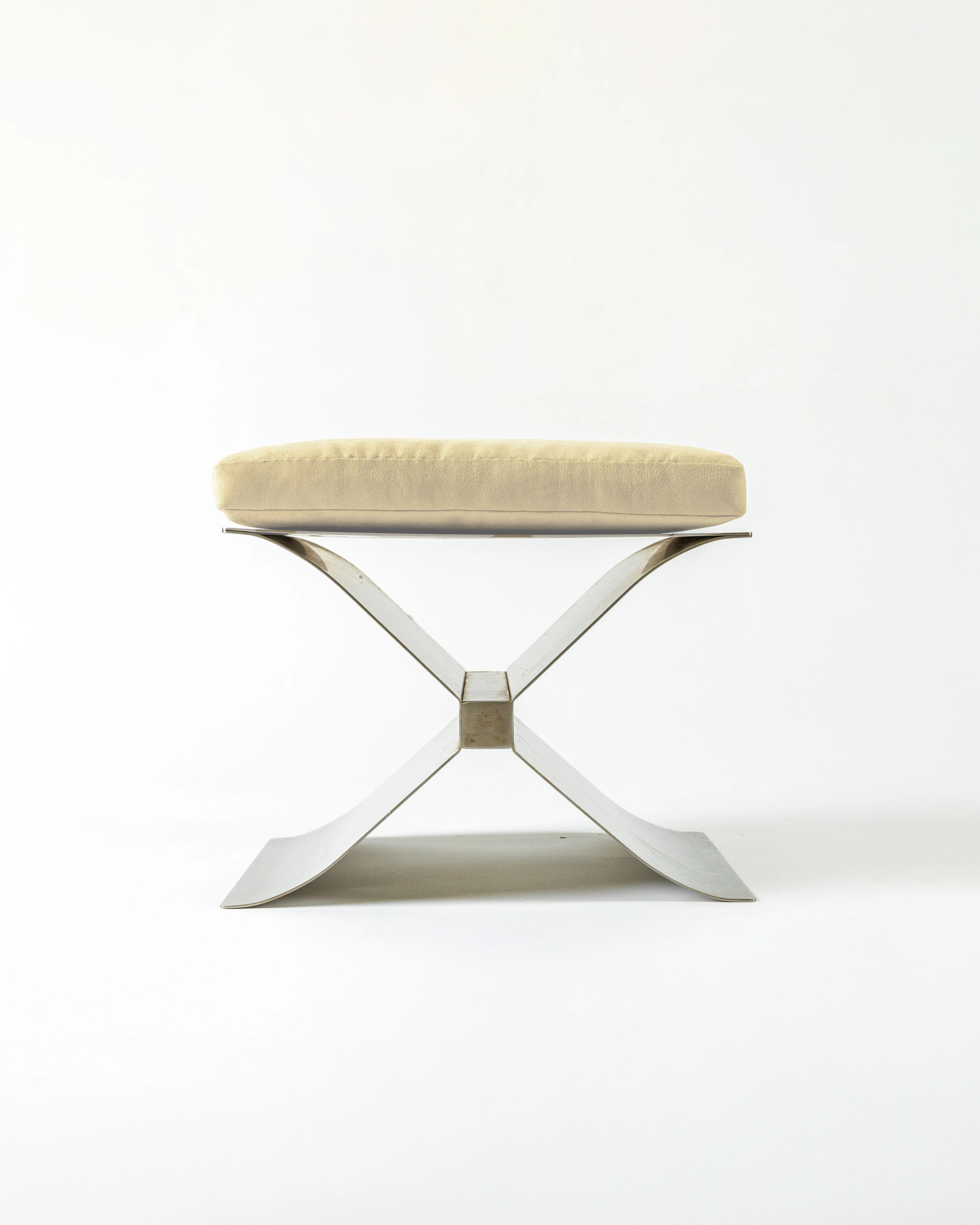 Pair of Stainless Steel Stools  - 2