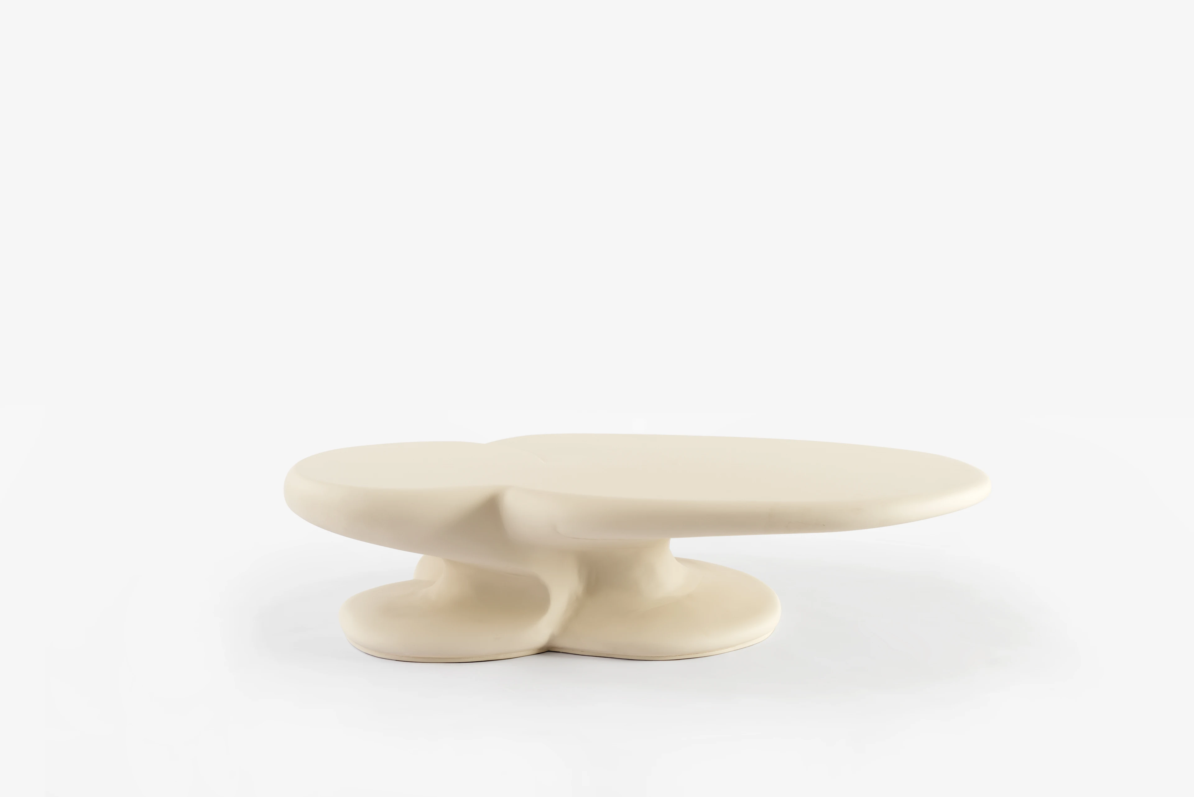 Erosion Coffee Table in Plaster Hemp