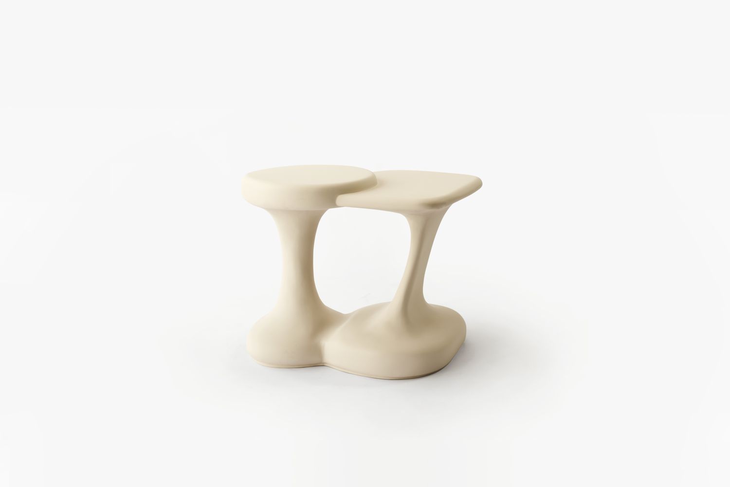 Erosion Side Tables in Plaster Hemp