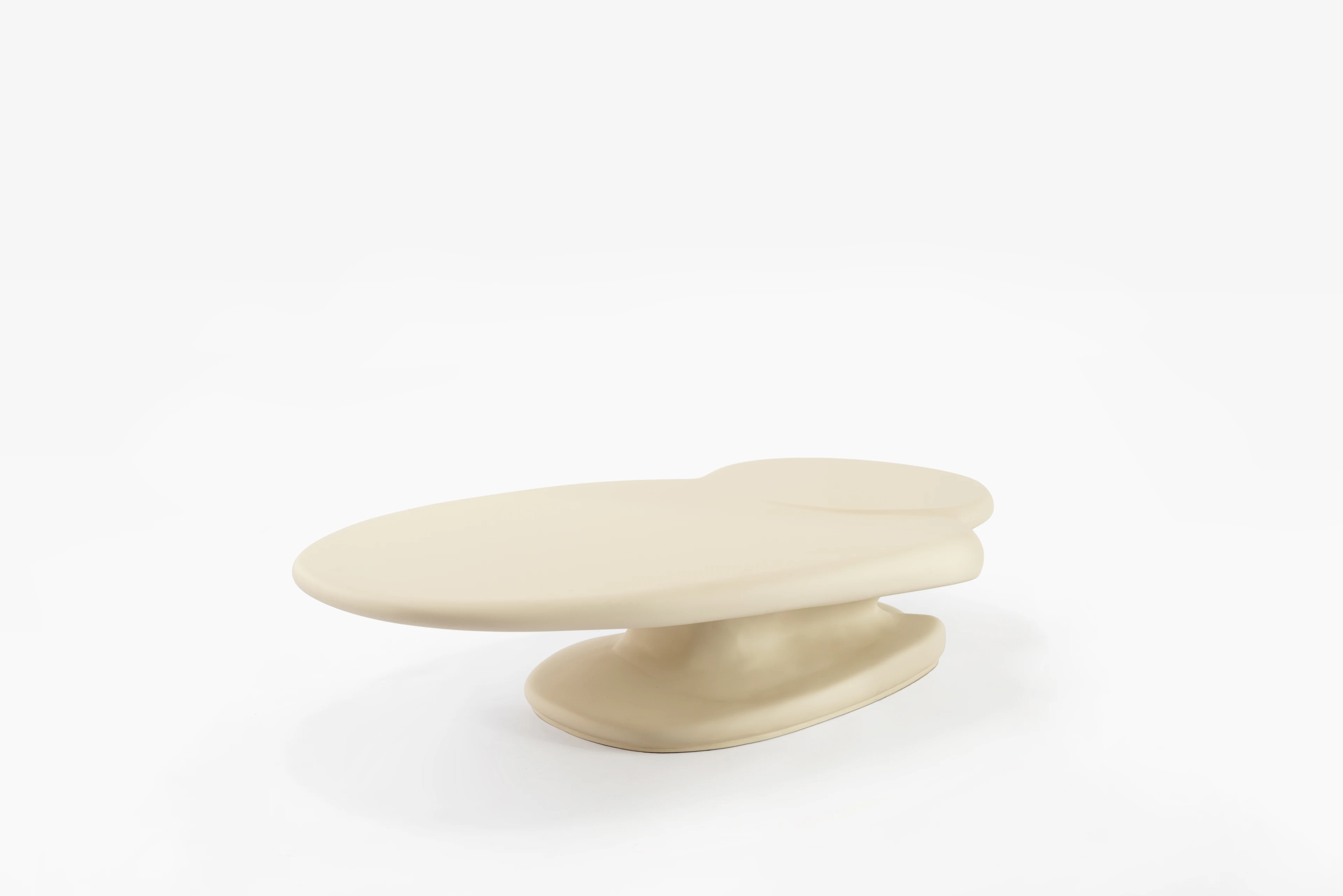 Erosion Coffee Table in Plaster Hemp - 2
