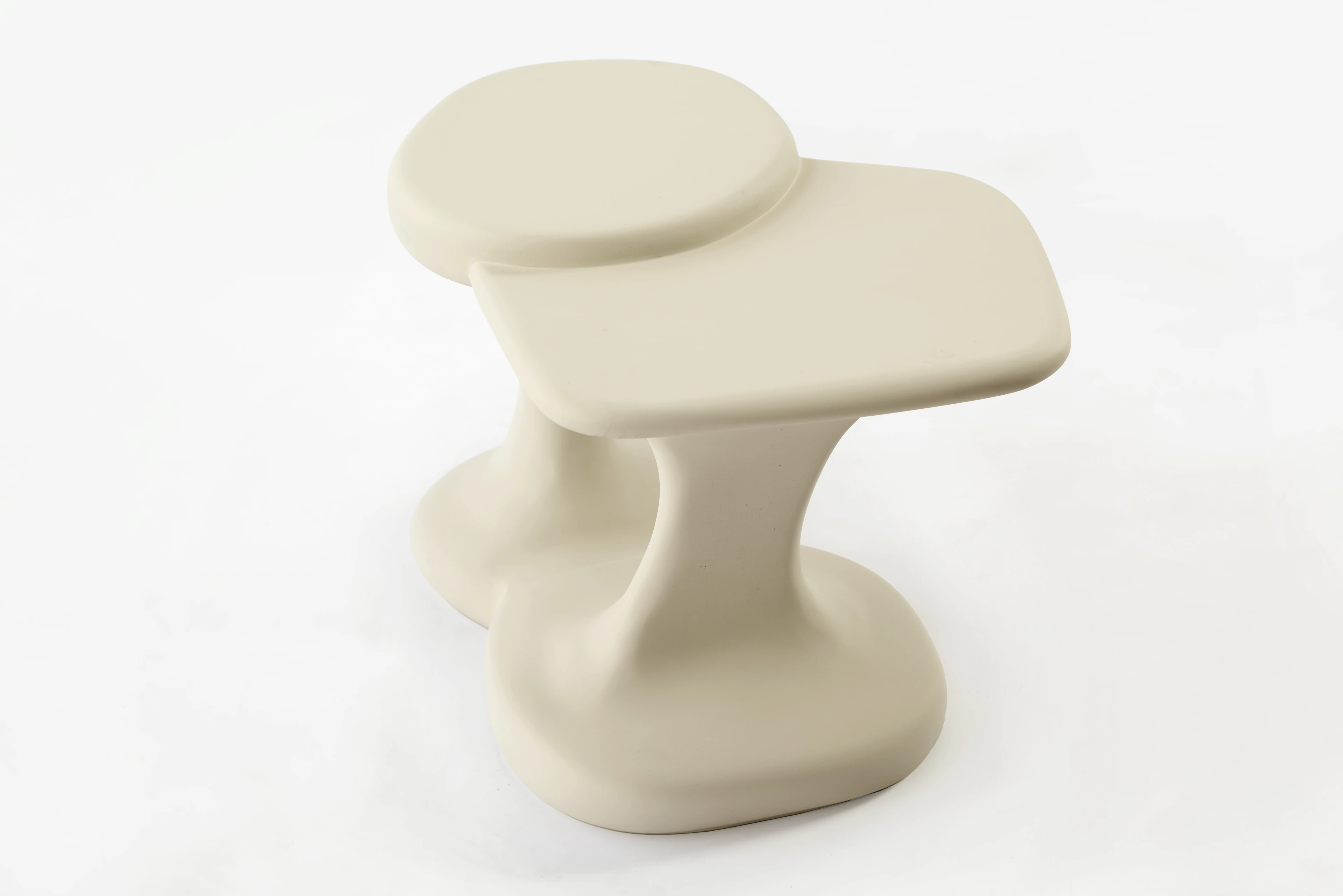 Erosion Side Tables in Plaster Hemp - 6