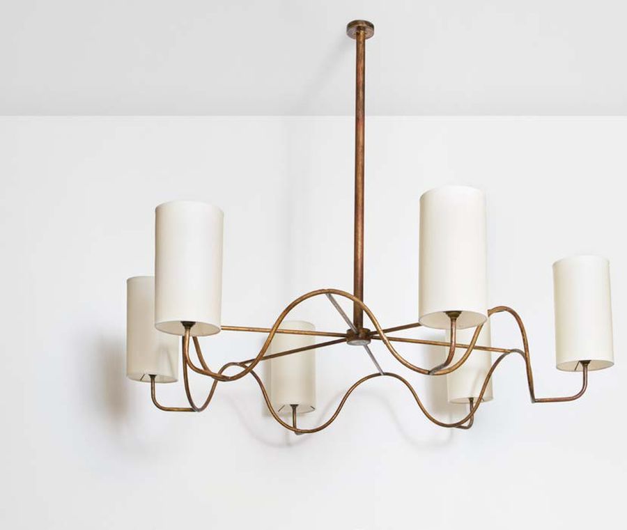 "Ondulation" Six-Light Chandelier