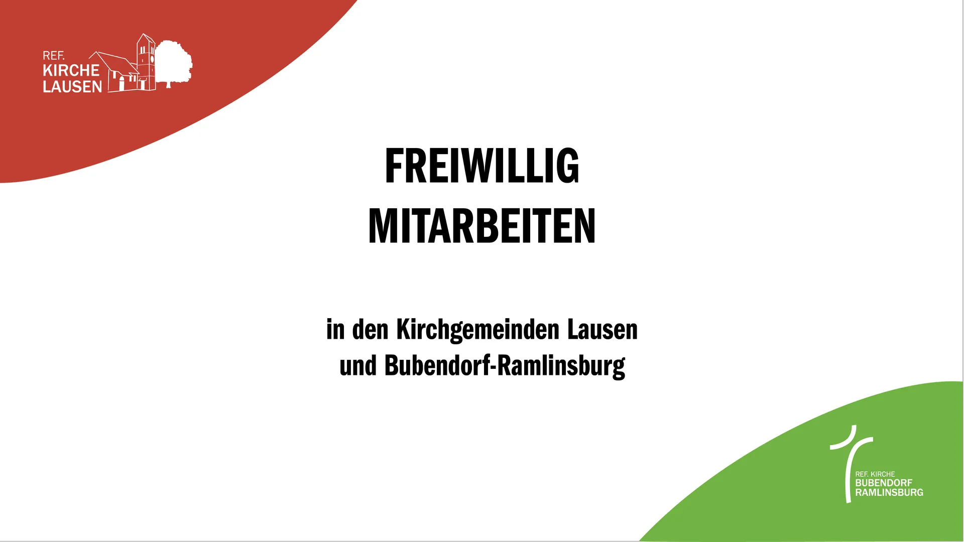 Video Freiwillige Mitarbeit in den Ref. Kirchen Bubendorf-Ramlinsburg und Lausen Project image (decorative) || Project image
