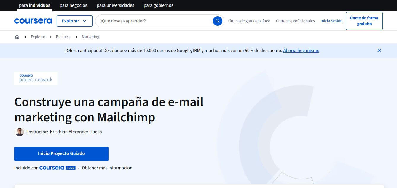 Coursera aprender email marketing