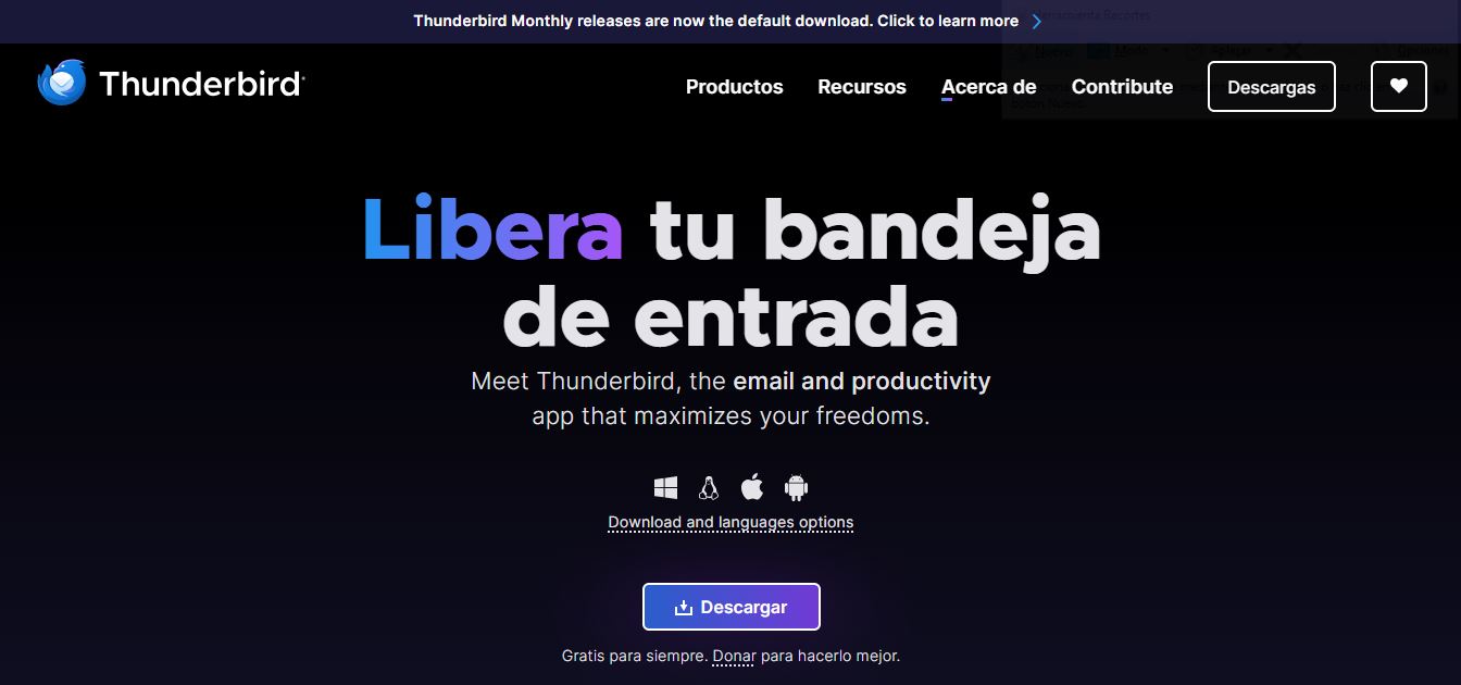 gestor mozilla thunderbird