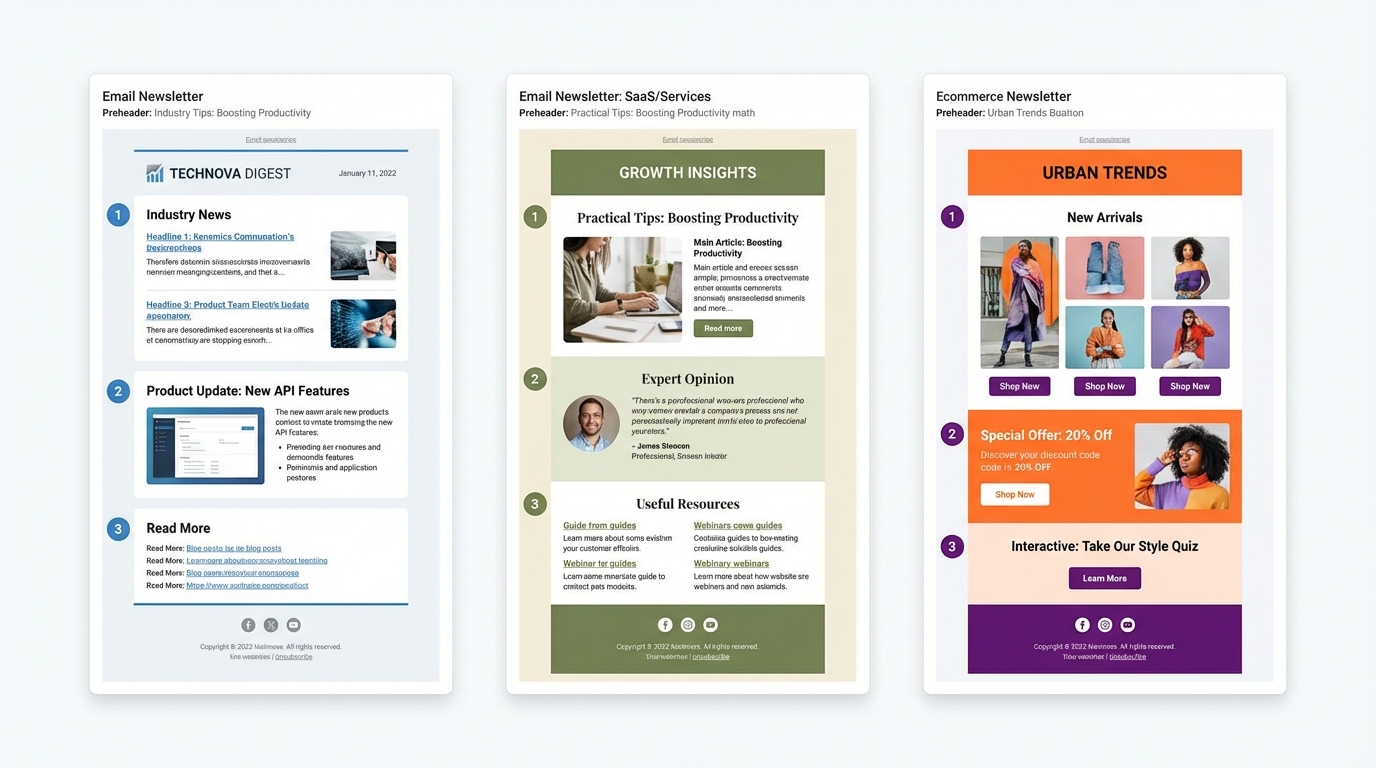 Newsletters: campañas informativas periódicas