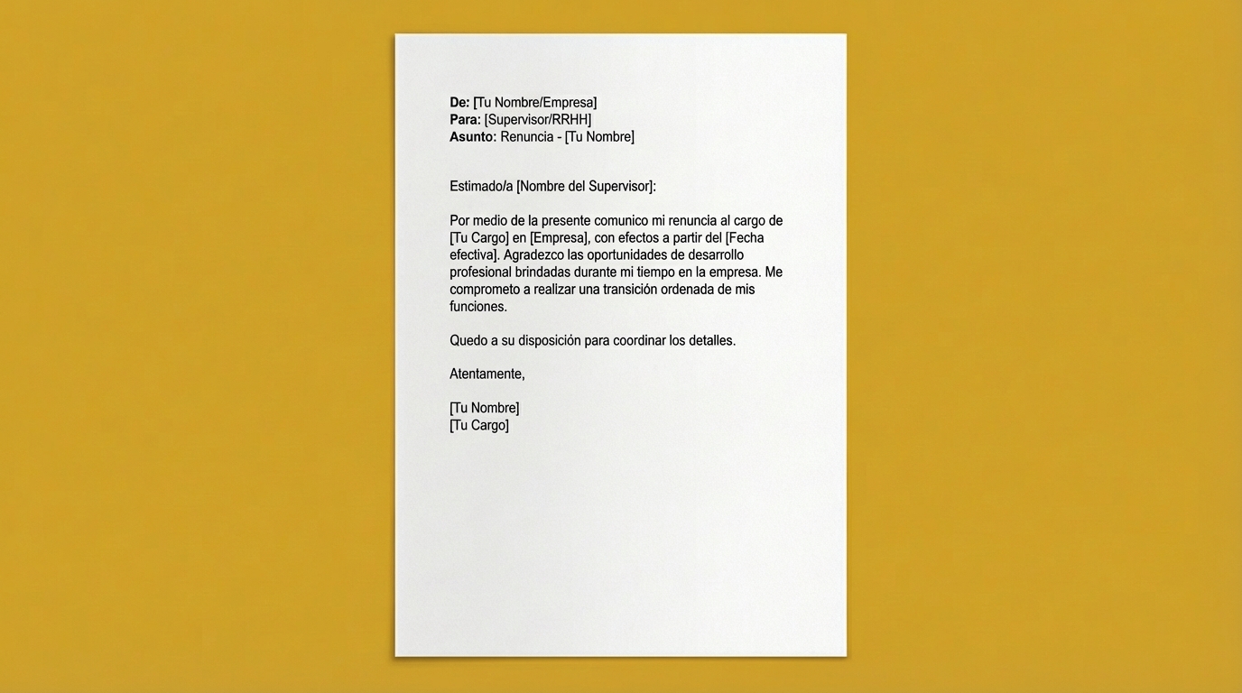 Carta de renuncia