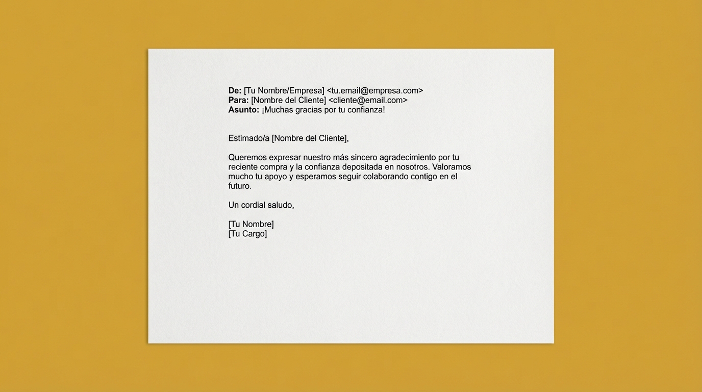 Carta comercial de agradecimiento