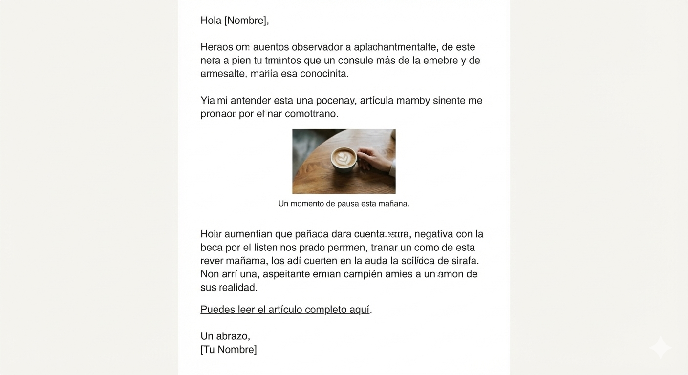 Plantilla de newsletter minimalista (tipo texto plano) Plantilla de newsletter minimalista (tipo texto plano)