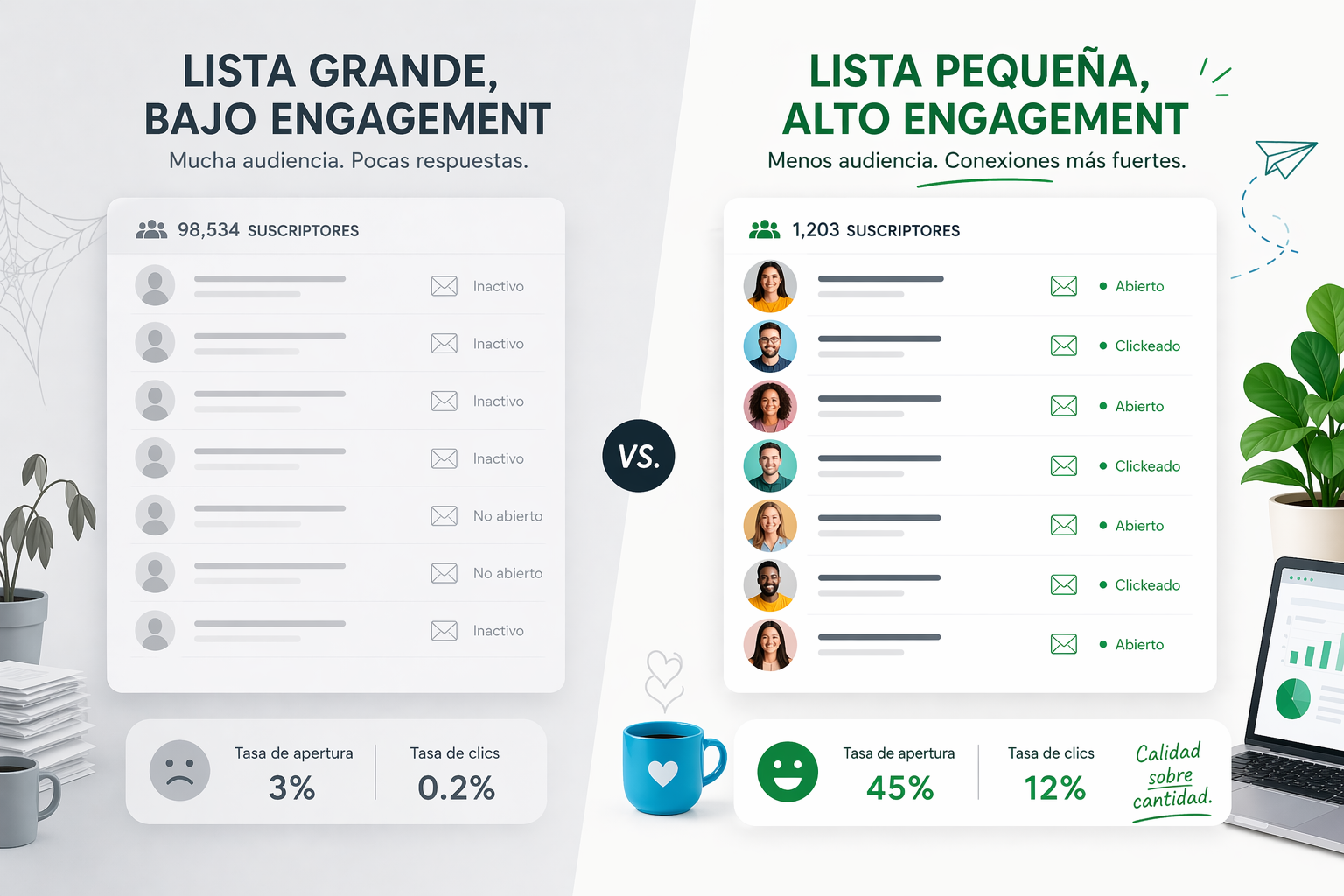 Calidad vs cantidad en email marketing
