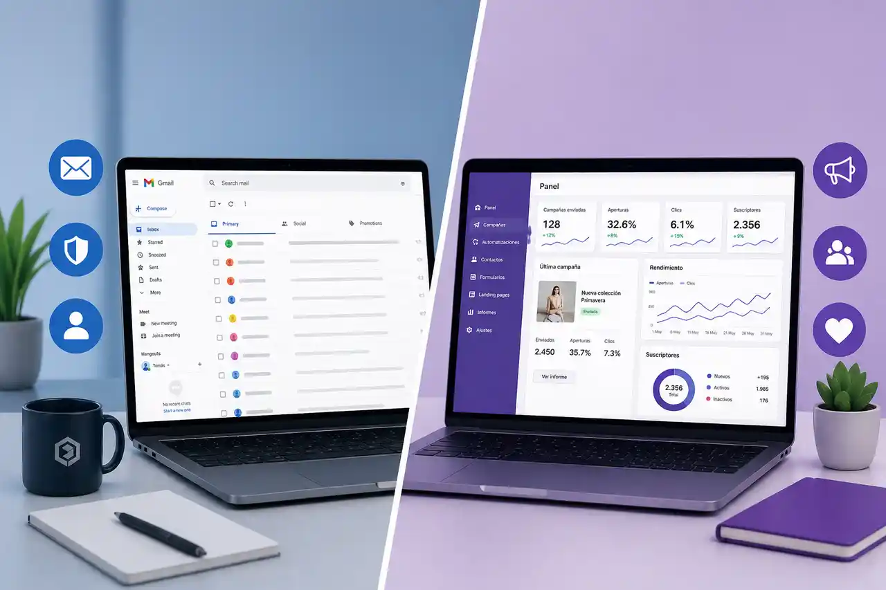 Correo corporativo vs email marketing: qué usar para clientes y campañas