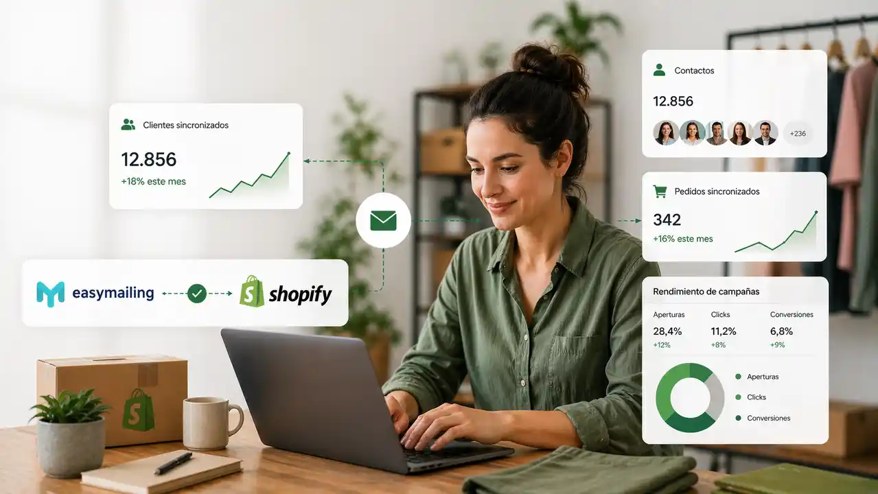 Email marketing para Shopify con Easymailing: integración oficial y automatizaciones