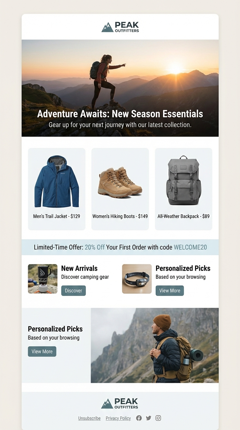 Newsletters de e-commerce (promociones y novedades)