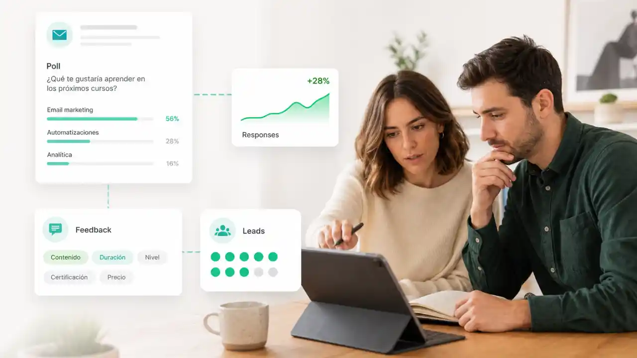 Campaña de encuesta por email para captar feedback y leads