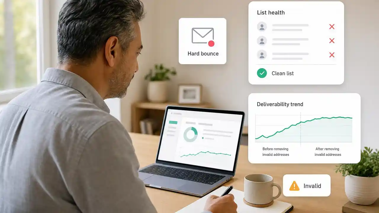 Higiene de lista y entregabilidad: emails que no llegan por direcciones invalidas.