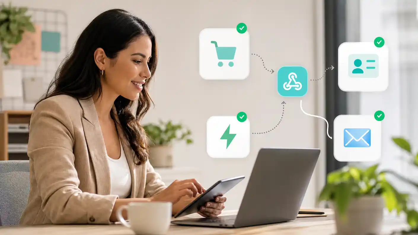 Flujo de webhook en email marketing desde un evento de campaña hasta CRM, ecommerce o reporting