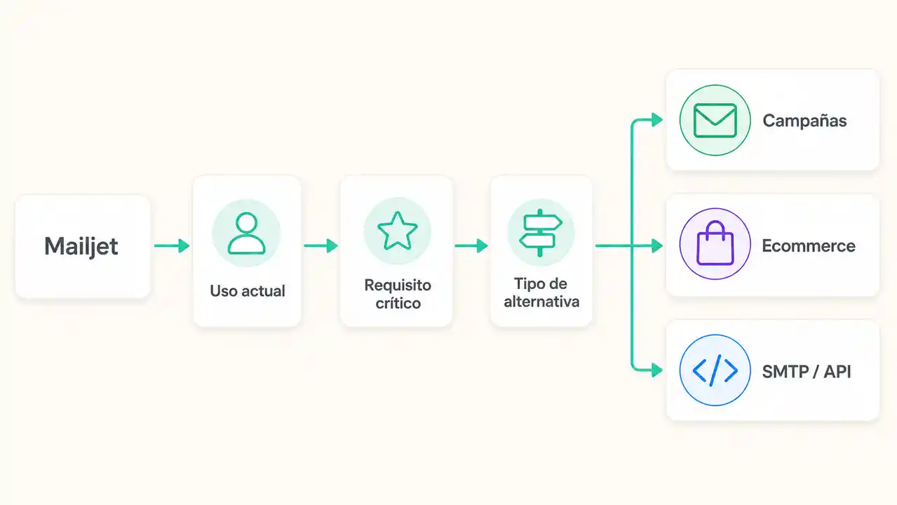 Matriz de decisión para elegir una alternativa a Mailjet