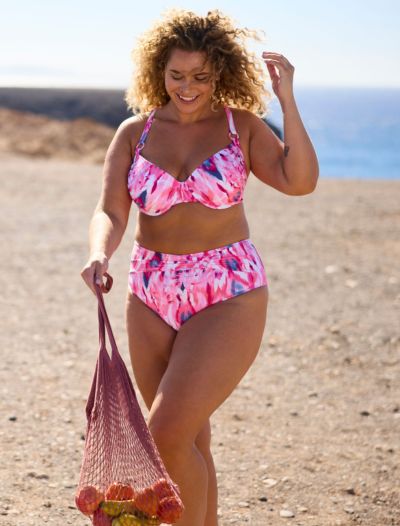 BBring Tankini voor dames, buikcontrole, set, tweedelig badpak, bovenstuk met slipje, grote maten, badmode, zwempak, strand, zomer, bikini, tanktop en short, C1-zwart, L