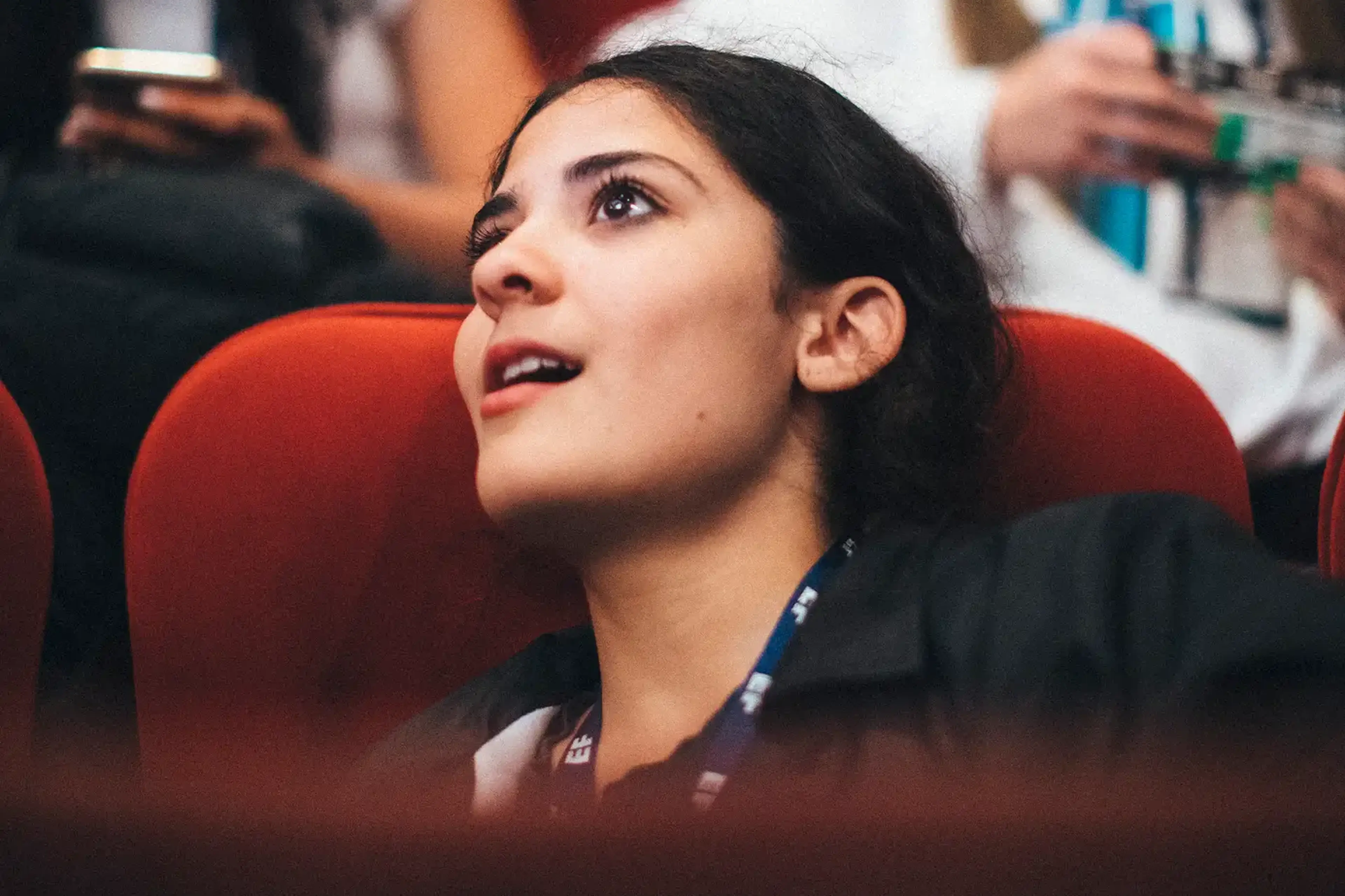 student watching performing arts show