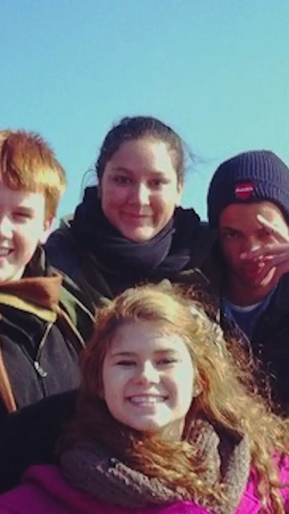 marissa on her tour with fellow students