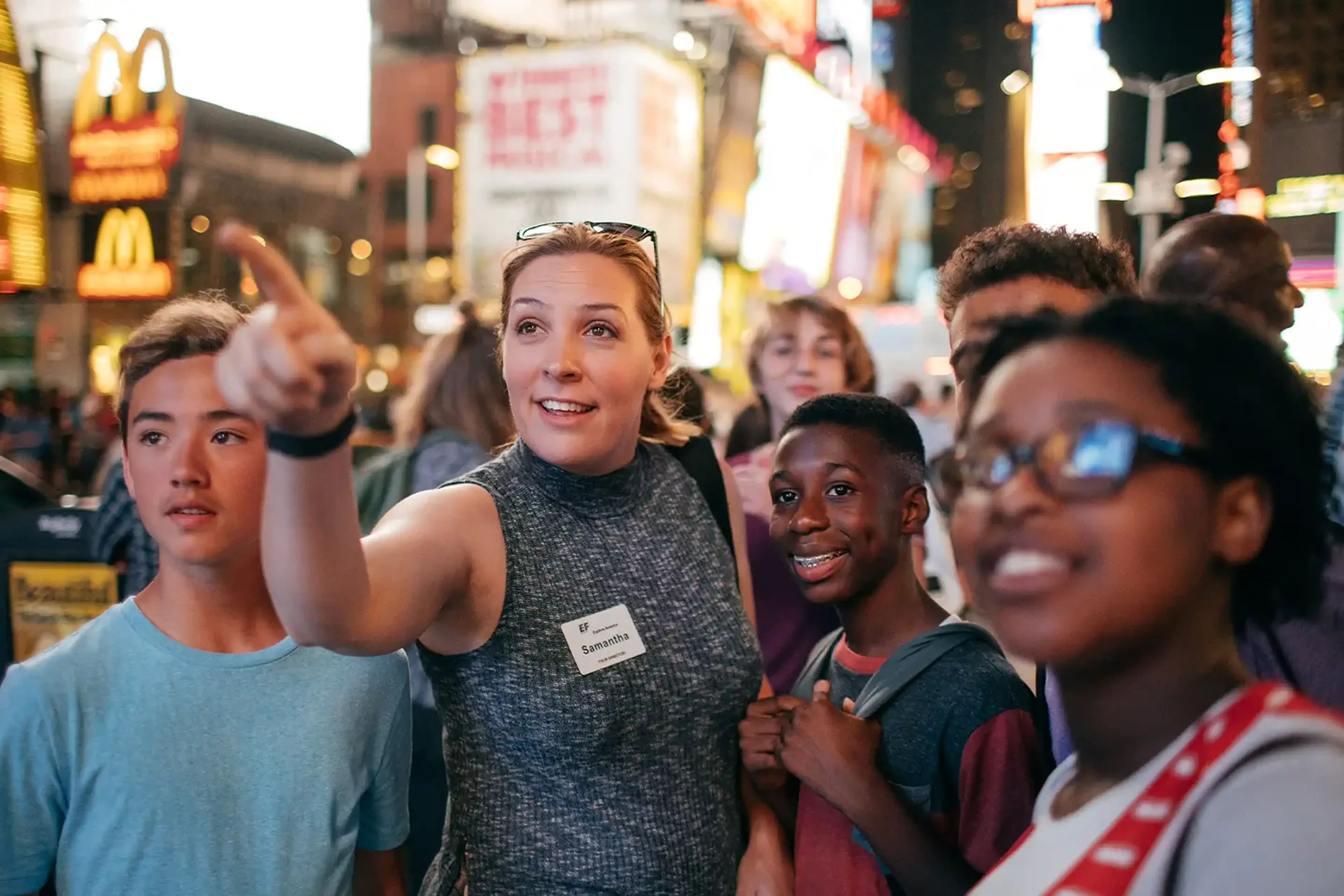 Students with their Group Leader